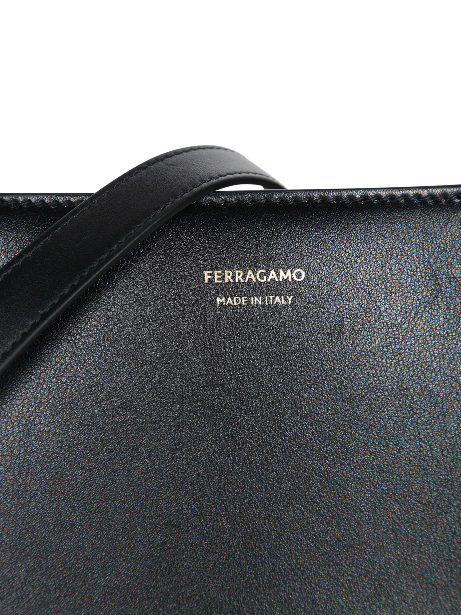 Ferragamo Black Medium Folded Handbag In Black