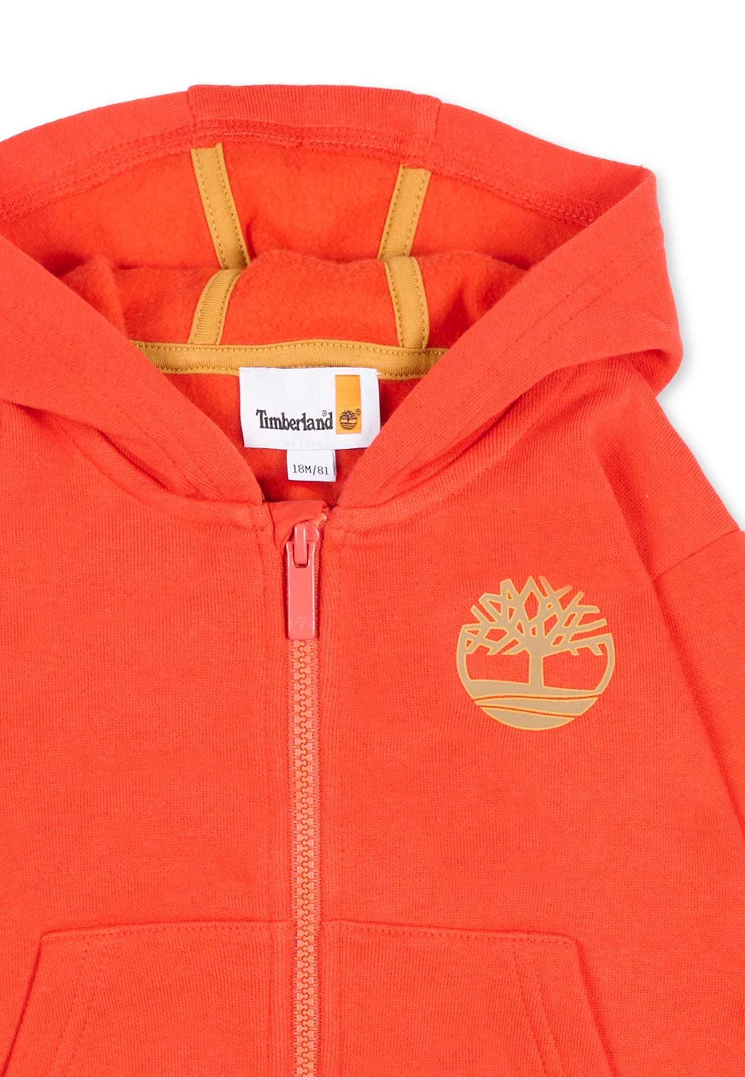 Timberland Red Sweatshirt For Baby Boy With Logo Print In Red