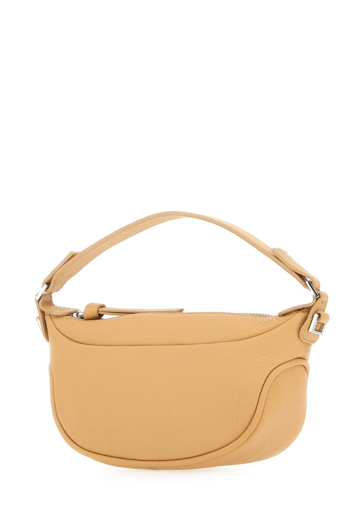 Shop By Far Sand Leather Mini Ami Handbag In Bis