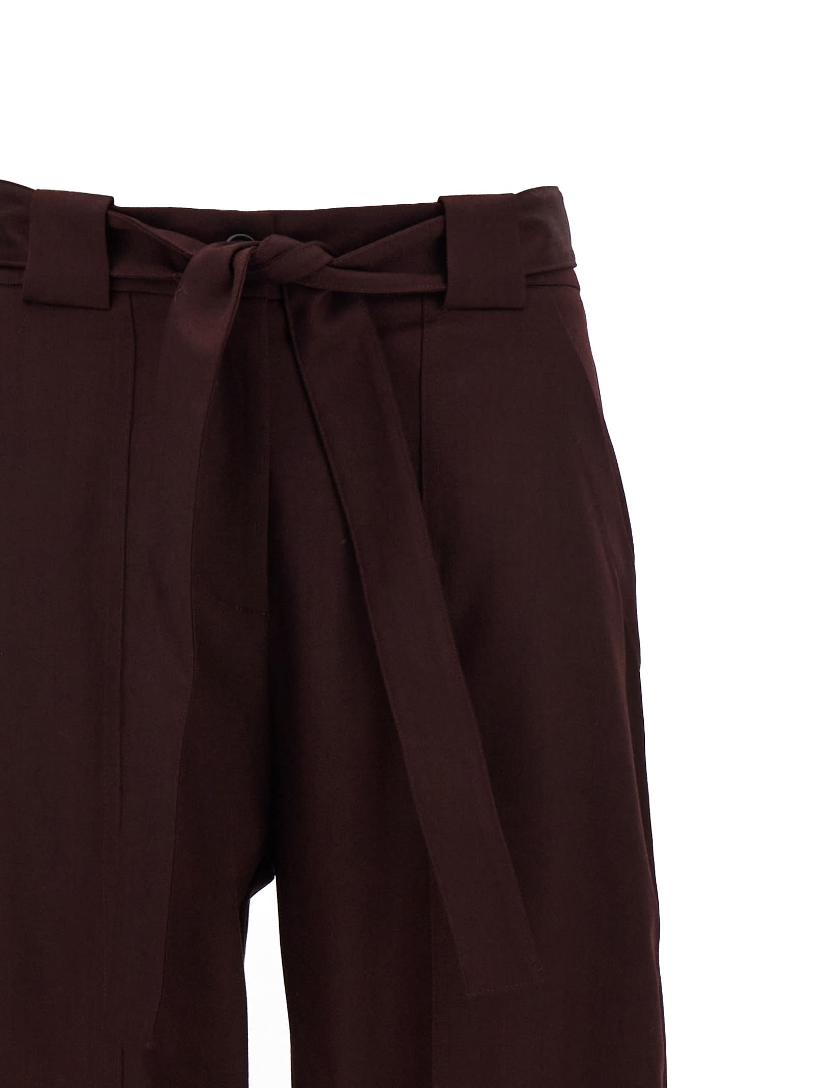 Shop Pinko Caproni Pants In Bordeaux