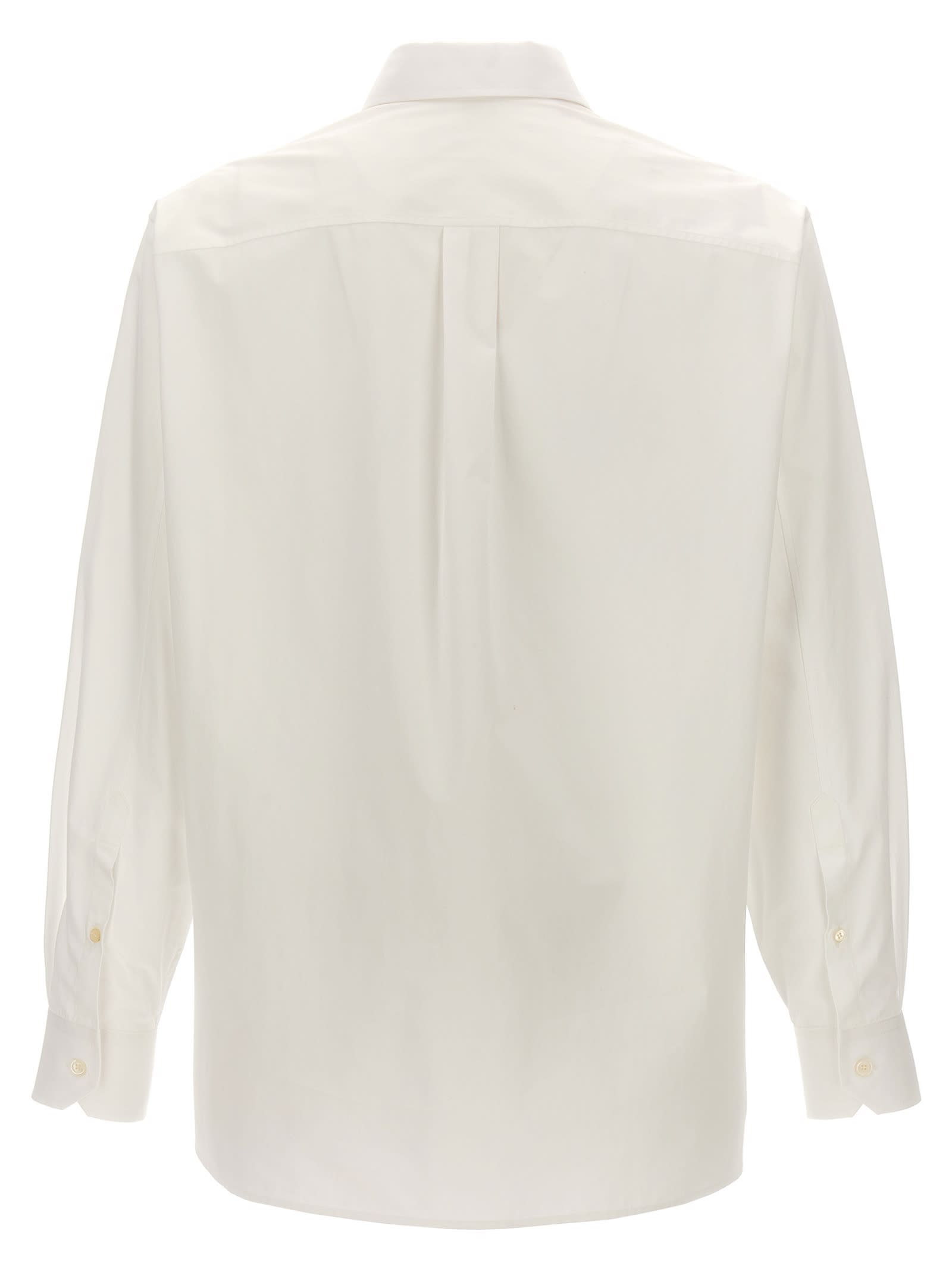 Shop Valentino Hibiscus Shirt In White