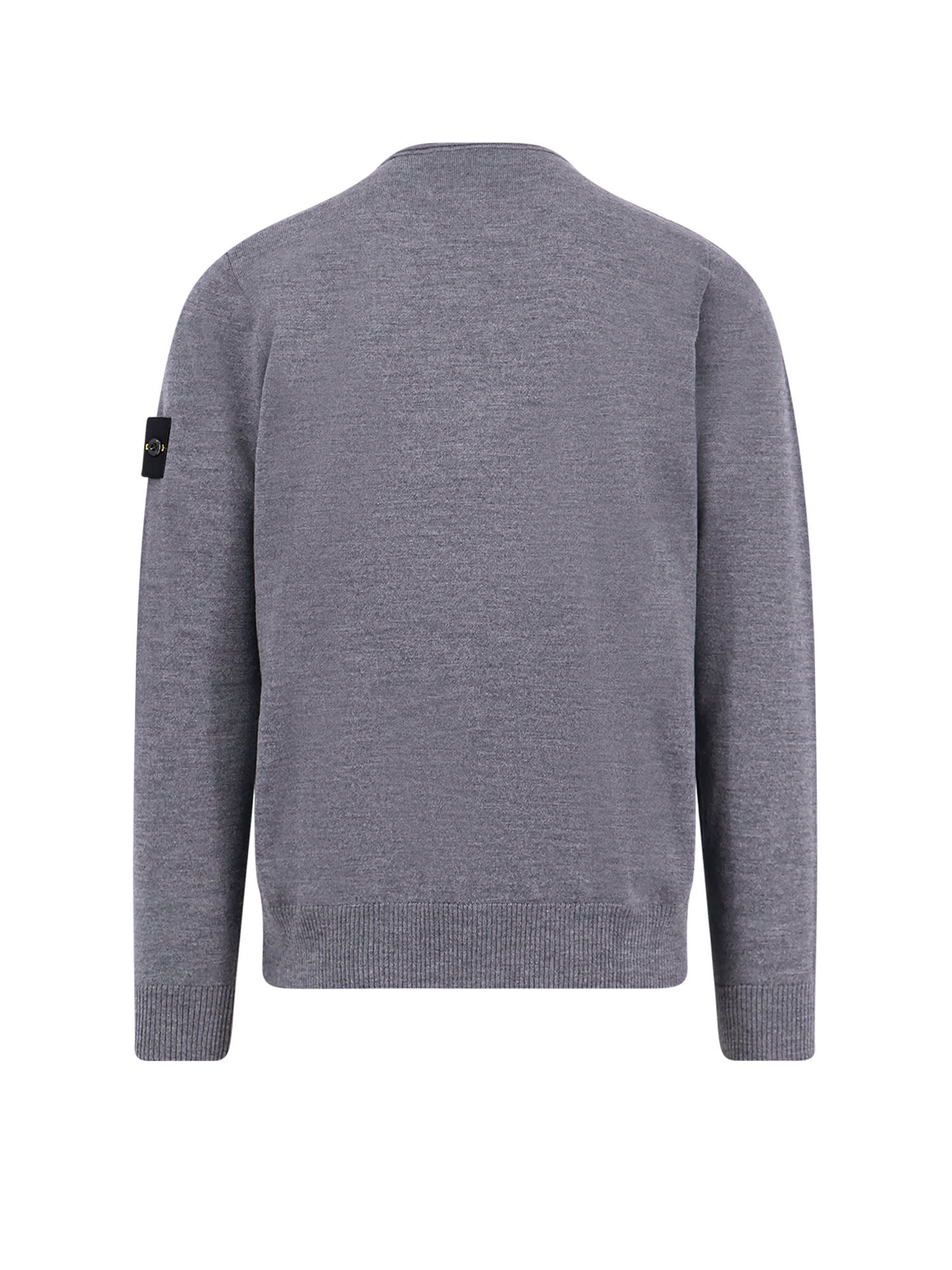 Stone Island Certified Virgin Wool Sweater In Gray