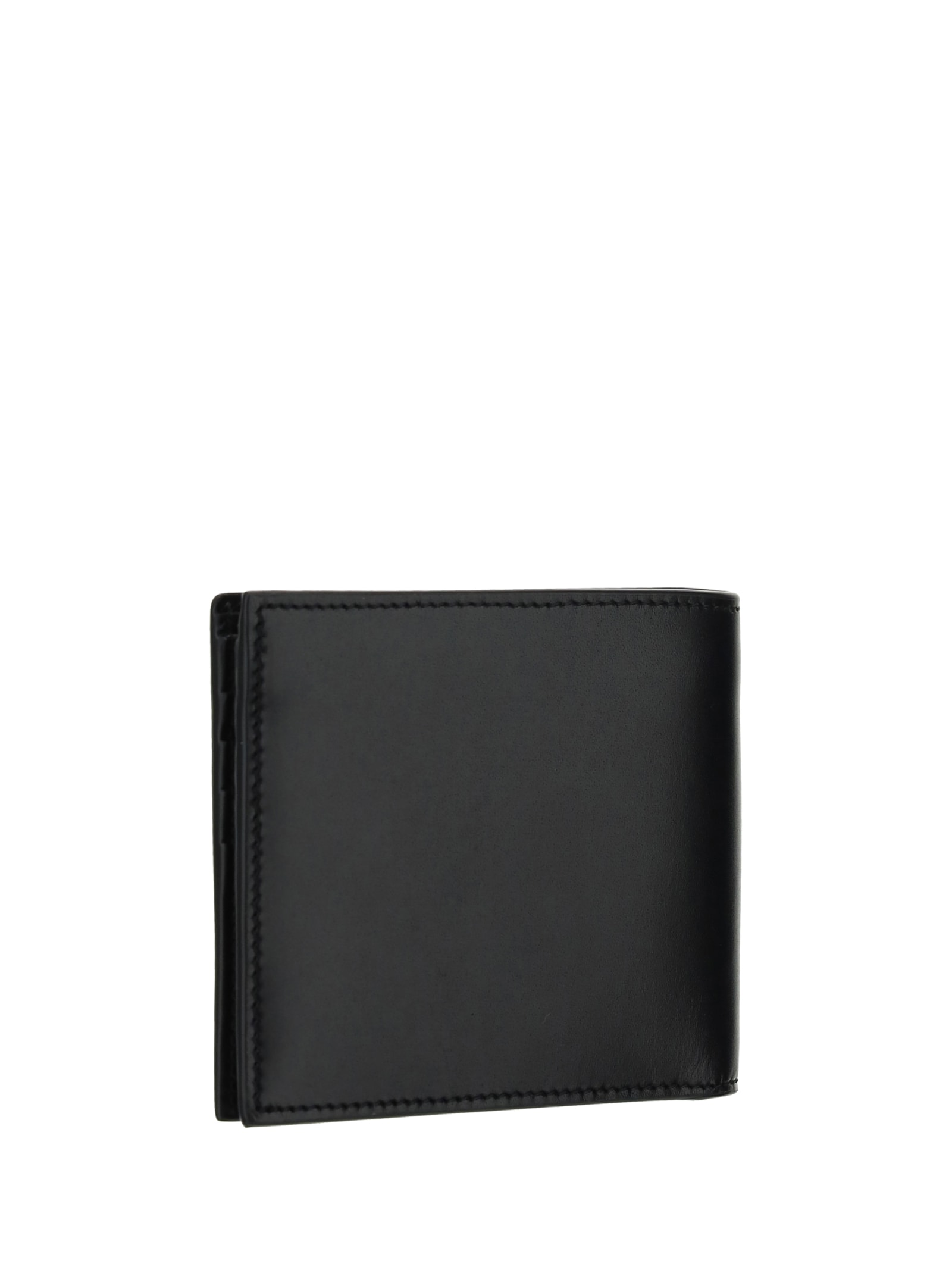 Saint Laurent Black Leather Wallets In Black