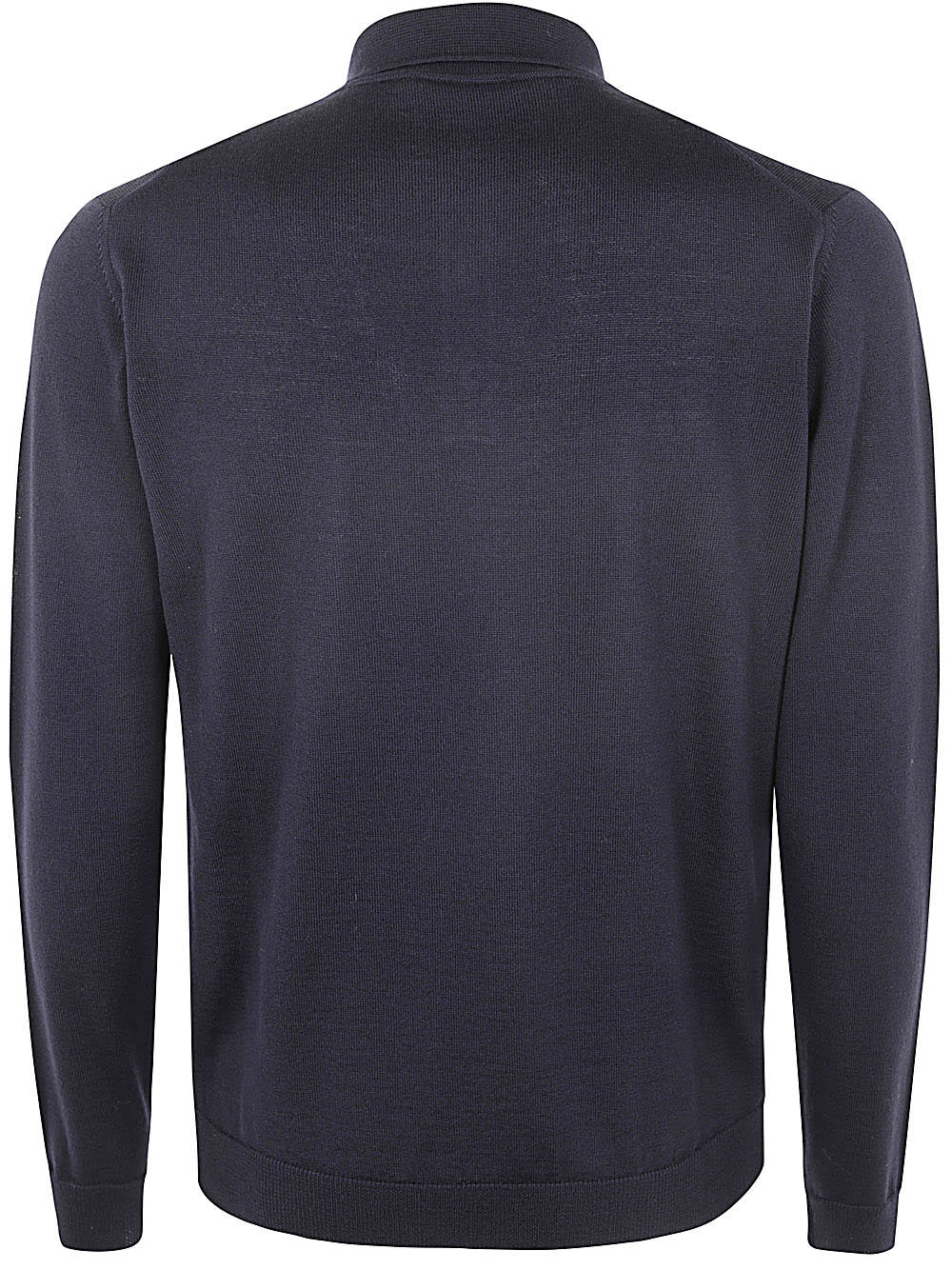 Shop Nuur Long Sleeve Polo In Navy