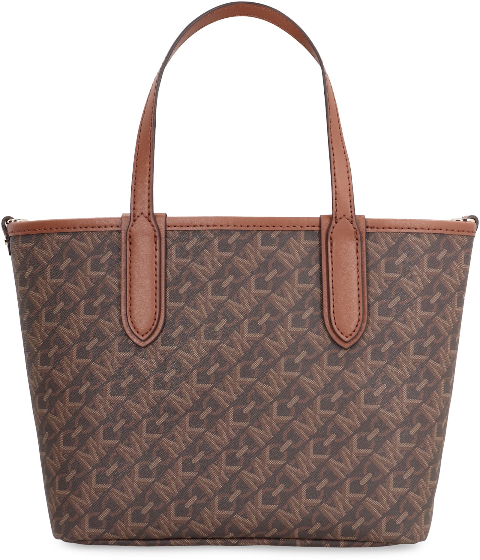 Shop Michael Michael Kors Eliza Printed Canvas Handbag In Brown