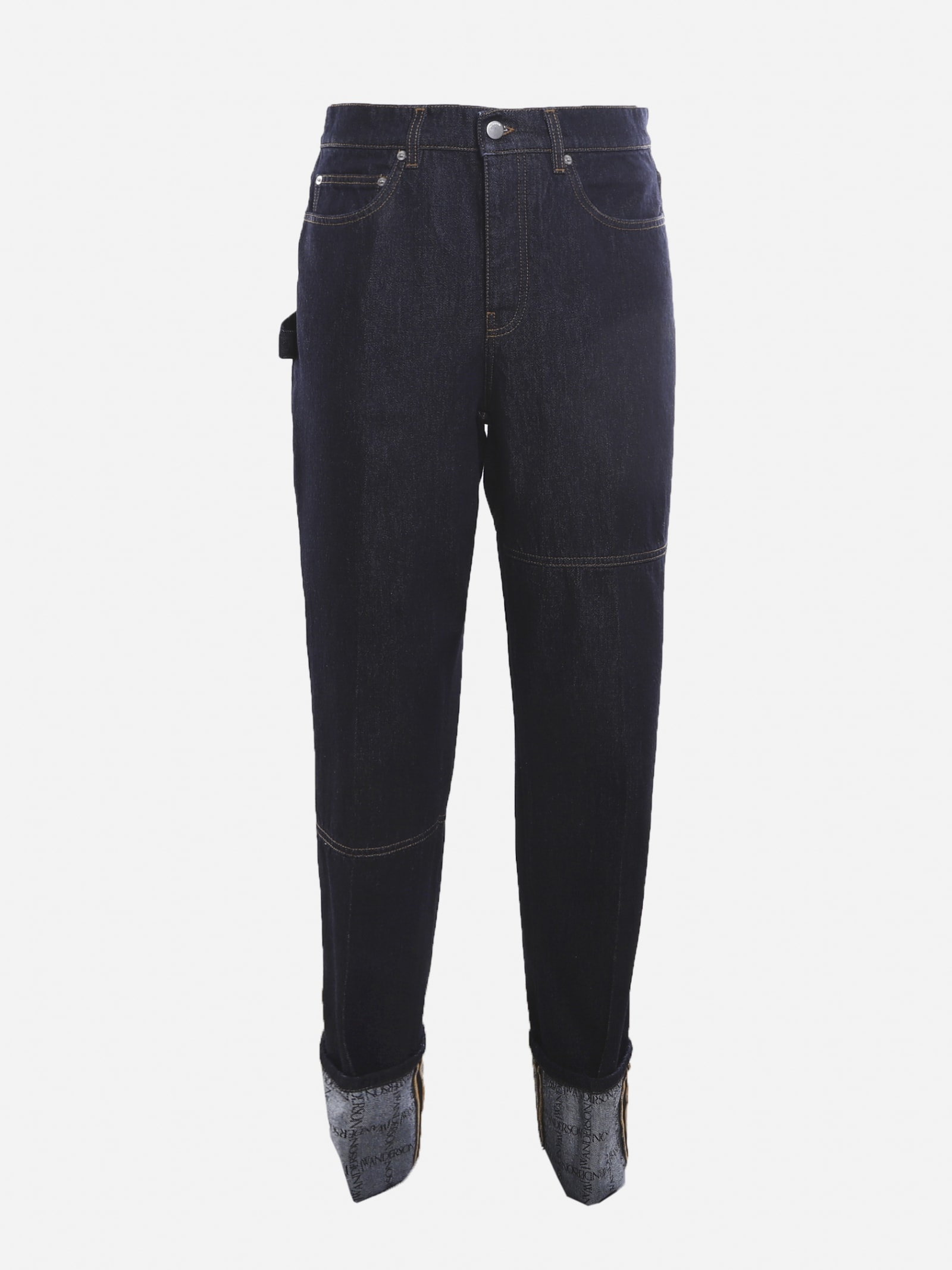 J.W. Anderson Cotton Denim Jeans With Cuffs On The Bottom