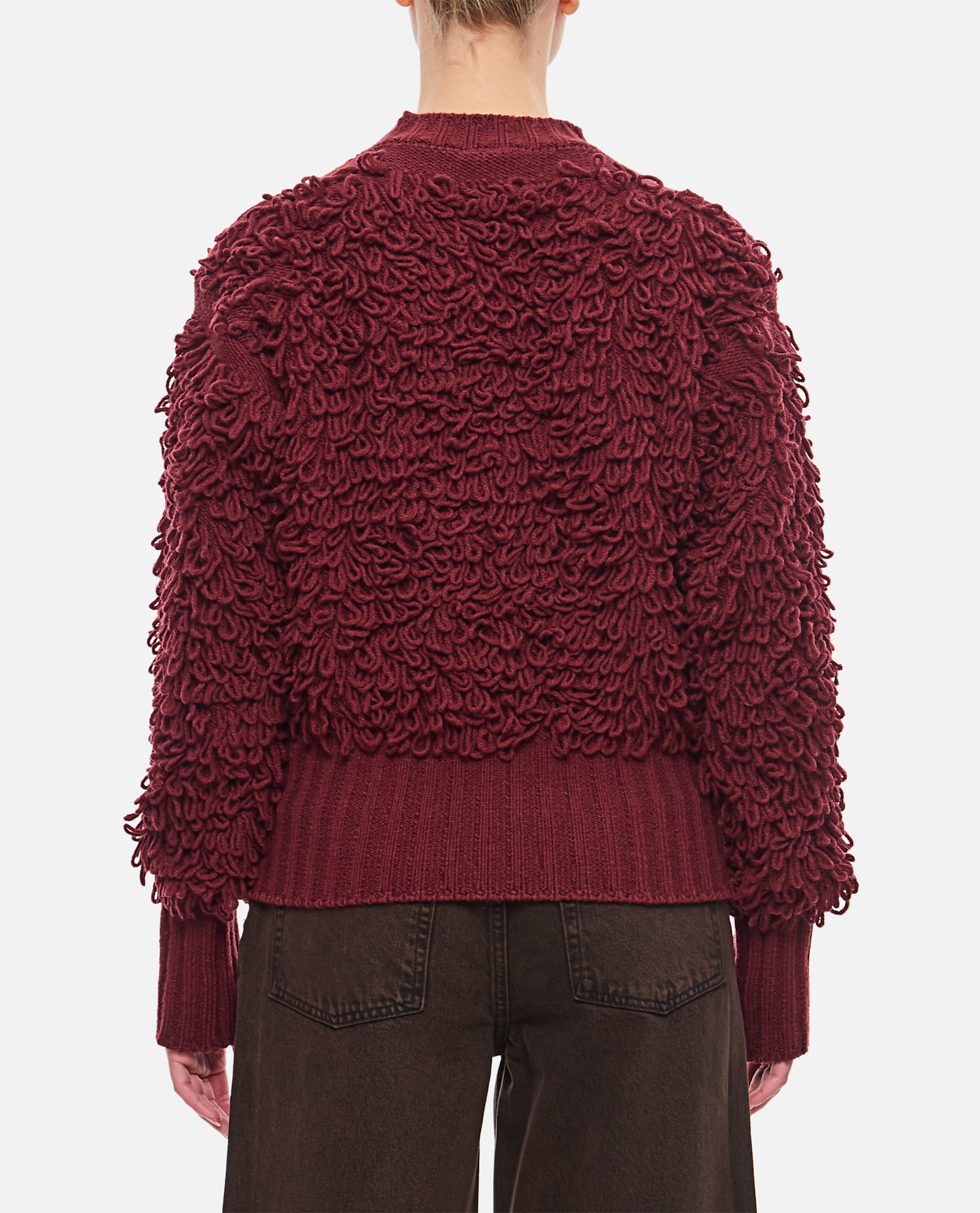 Shop Molly Goddard Sara Wool Ruffle Jumper In Red