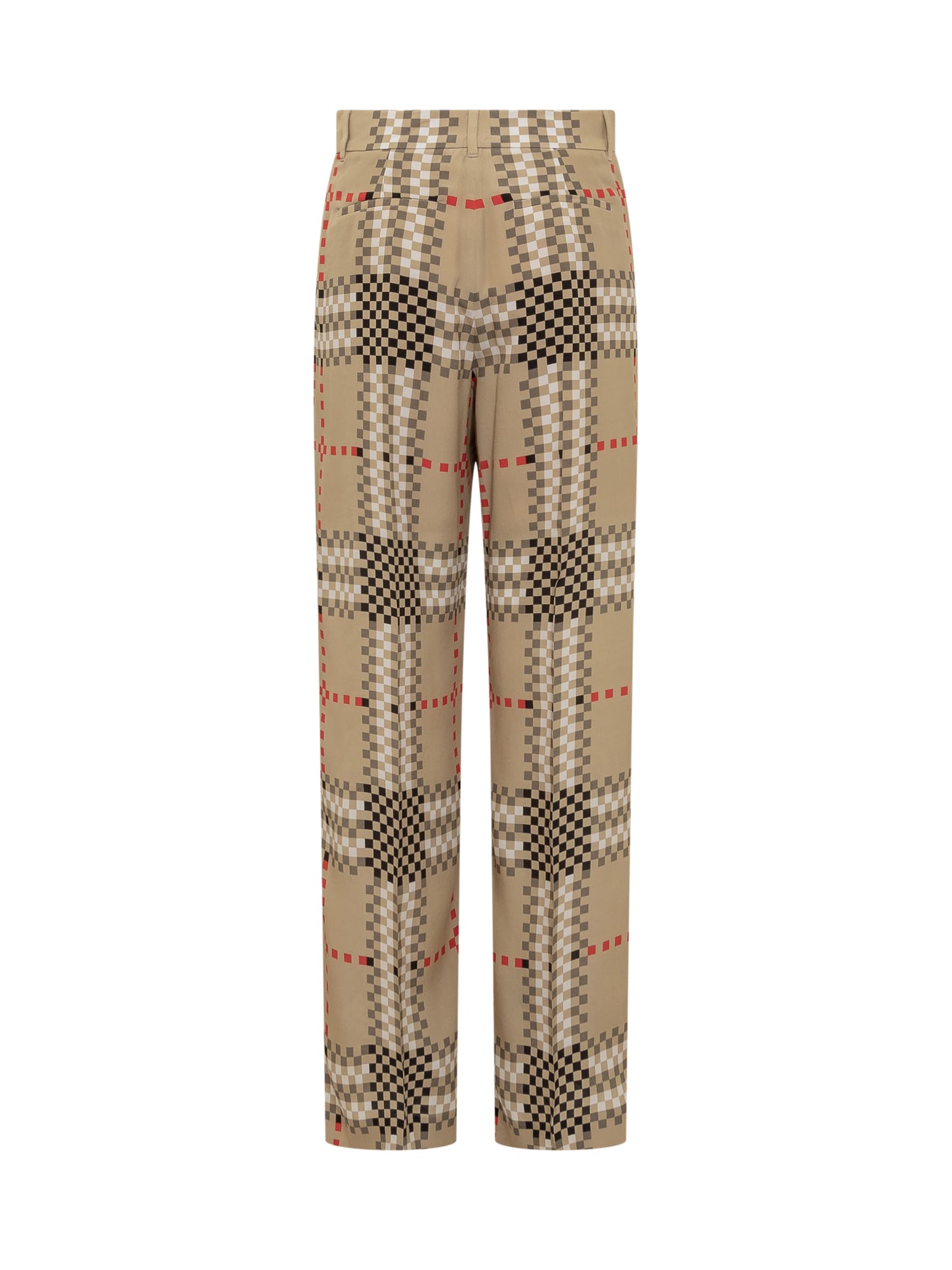 Shop Burberry Jane Check Trousers In Archive Beige Ip Pat
