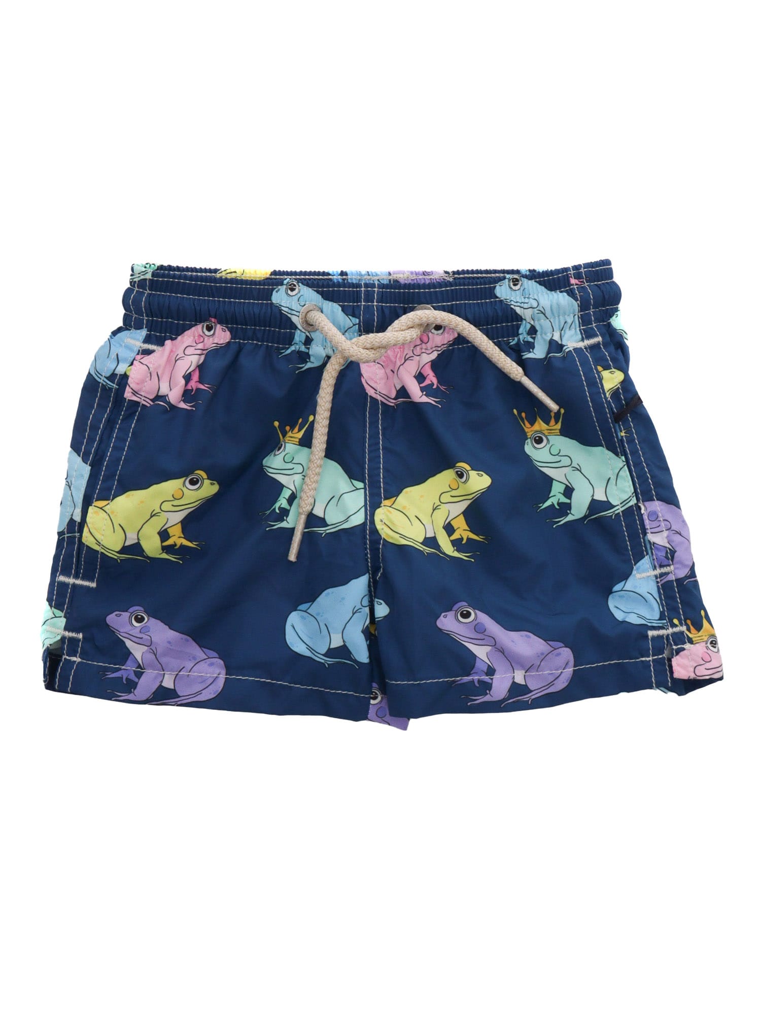 Mc2 Saint Barth Frog-print Swim Shorts In Multicolor