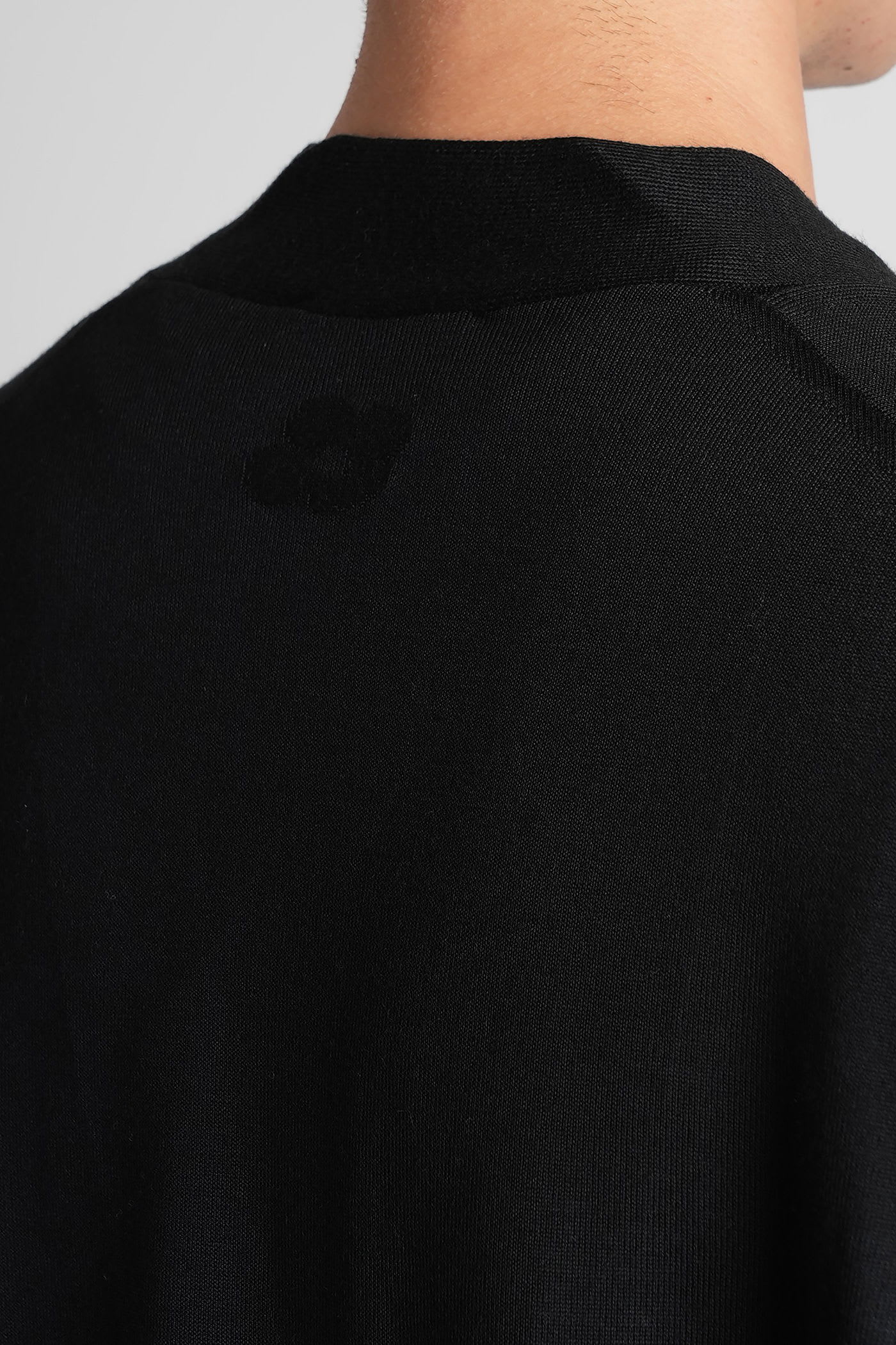 Lardini Button-front Wool Cardigan In Black