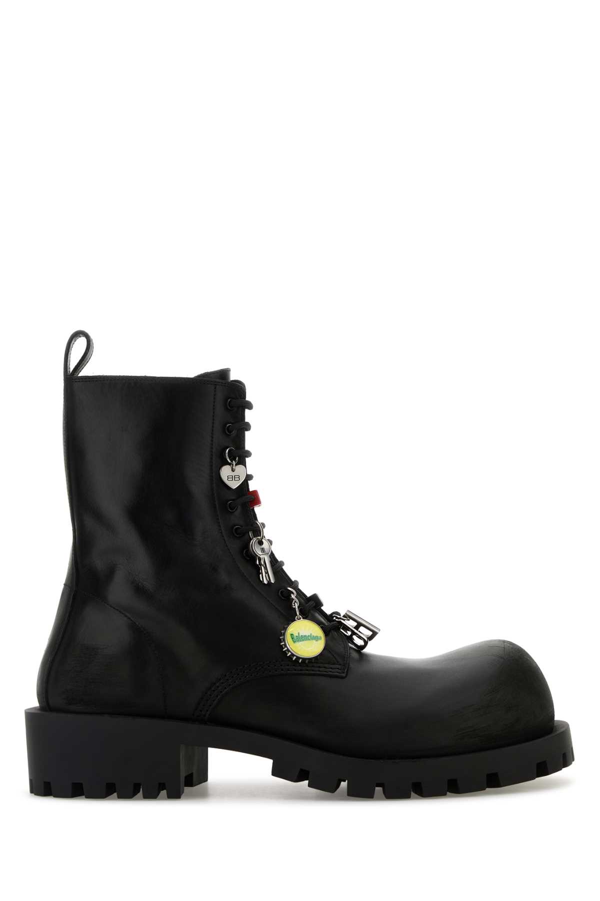 Black Leather Hummer Boots