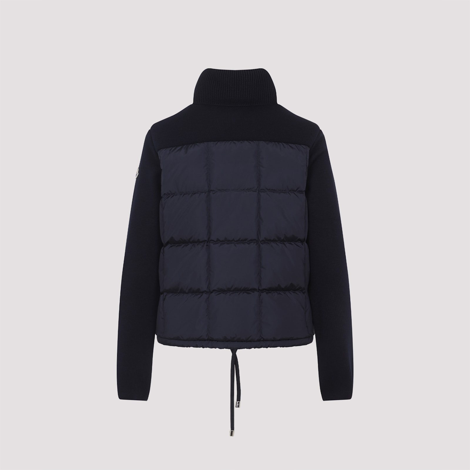 Moncler Black Paneled Down Jacket In Black