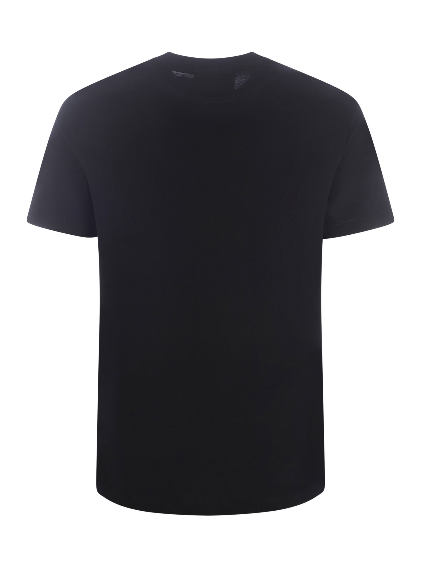 Emporio Armani T-shirt With Round Neck And Short Sleeves In Blu