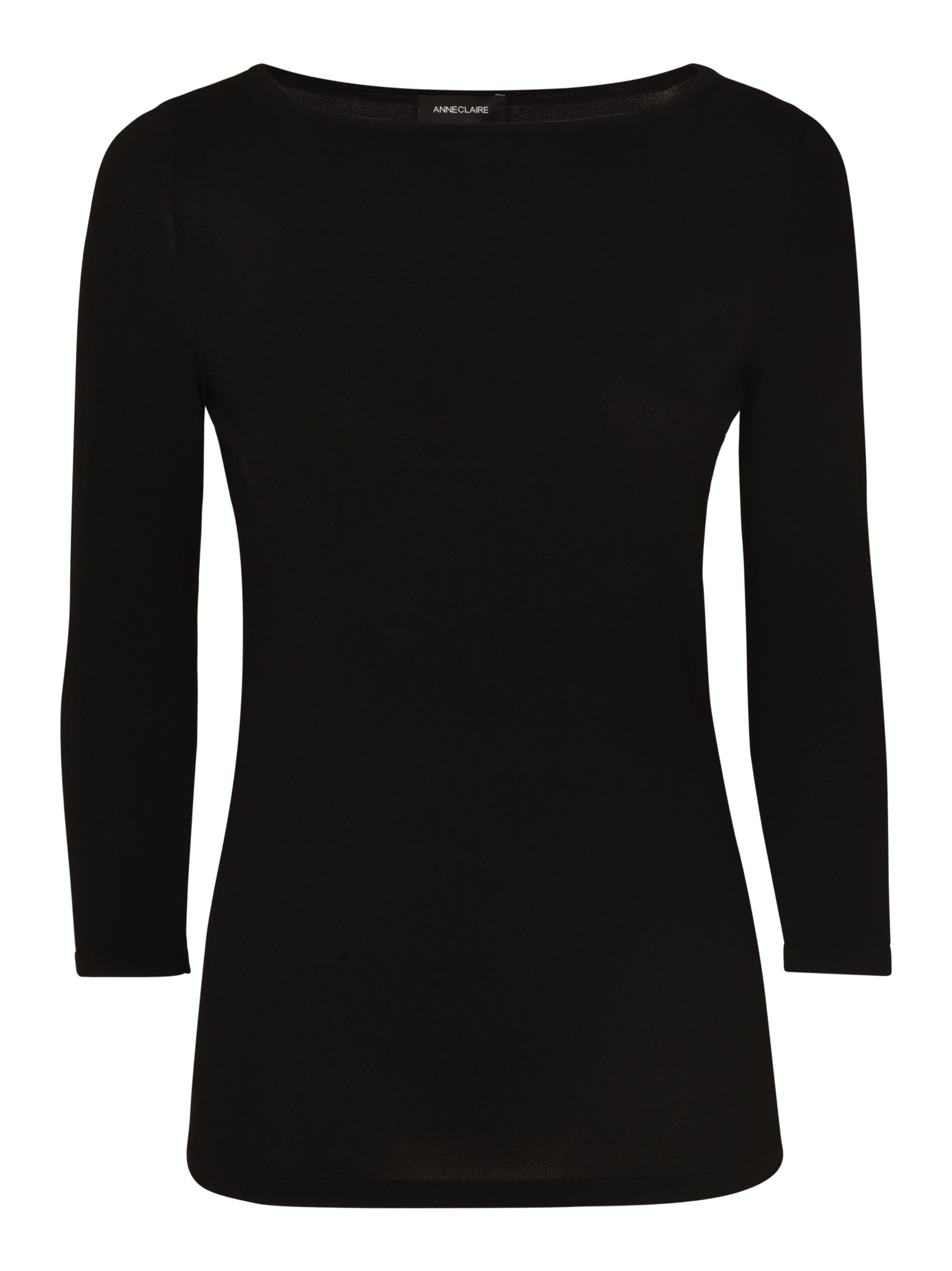 Anneclaire Boat Neck Jumper In Black