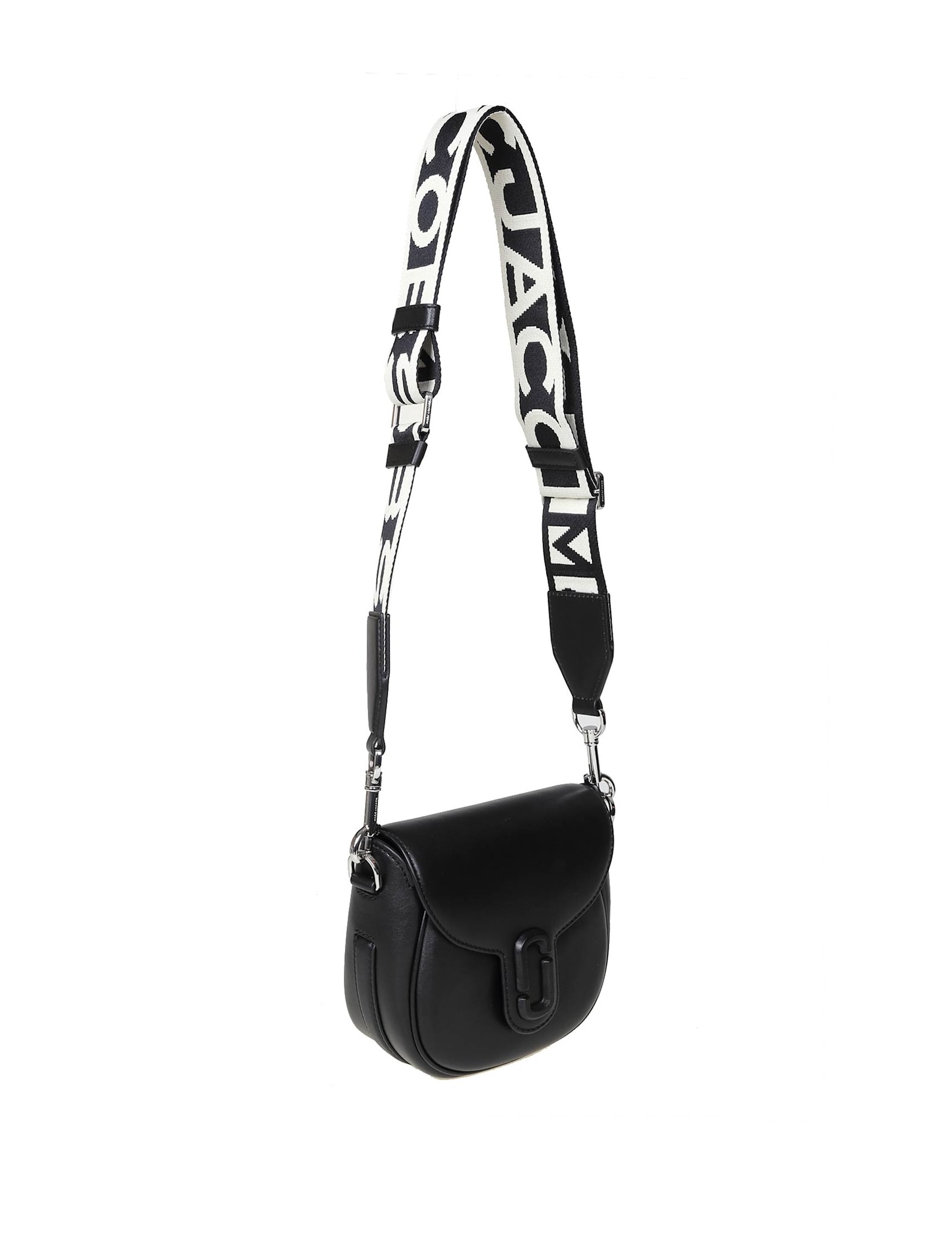 Shop Marc Jacobs Marc Jacob The Small Saddle Bag In Black Leather