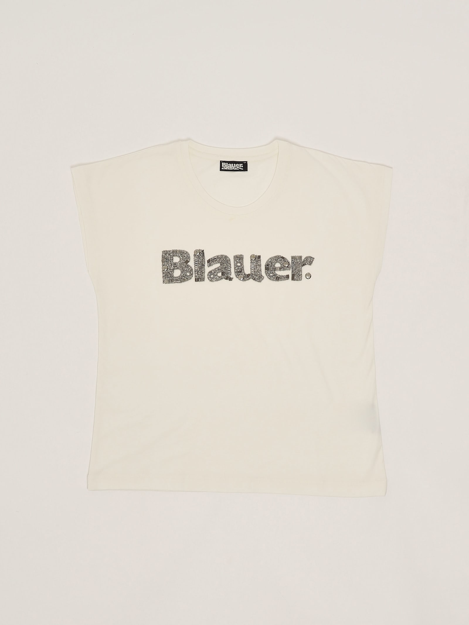 Blauer T-shirt T-shirt In White