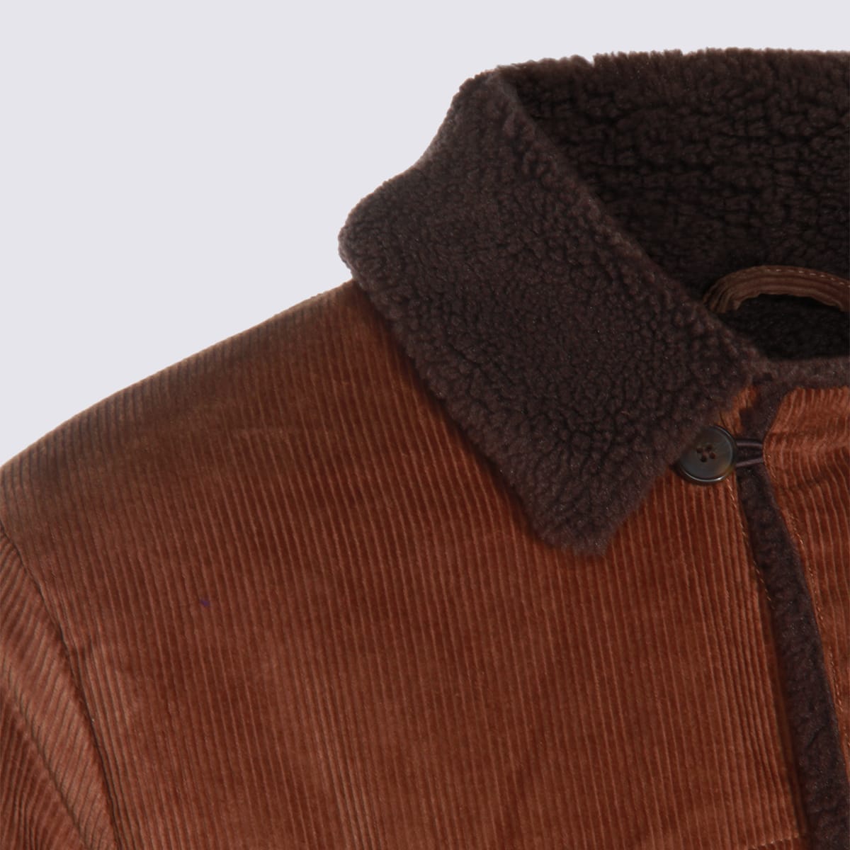 Levi's Brown Leather Jacket In Animal Print