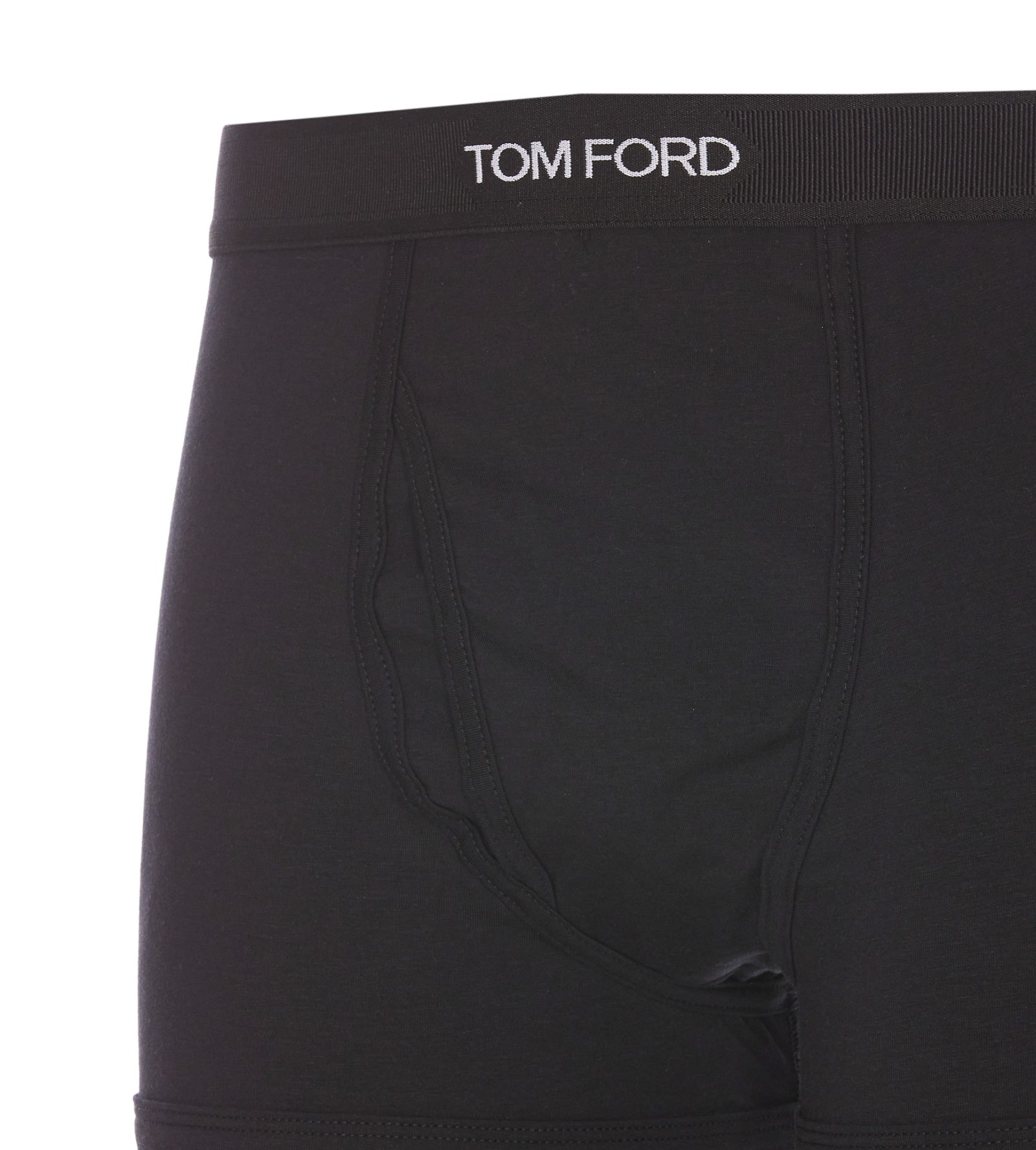 Tom Ford Cotton Boxer Briefs With Logo Band In Black