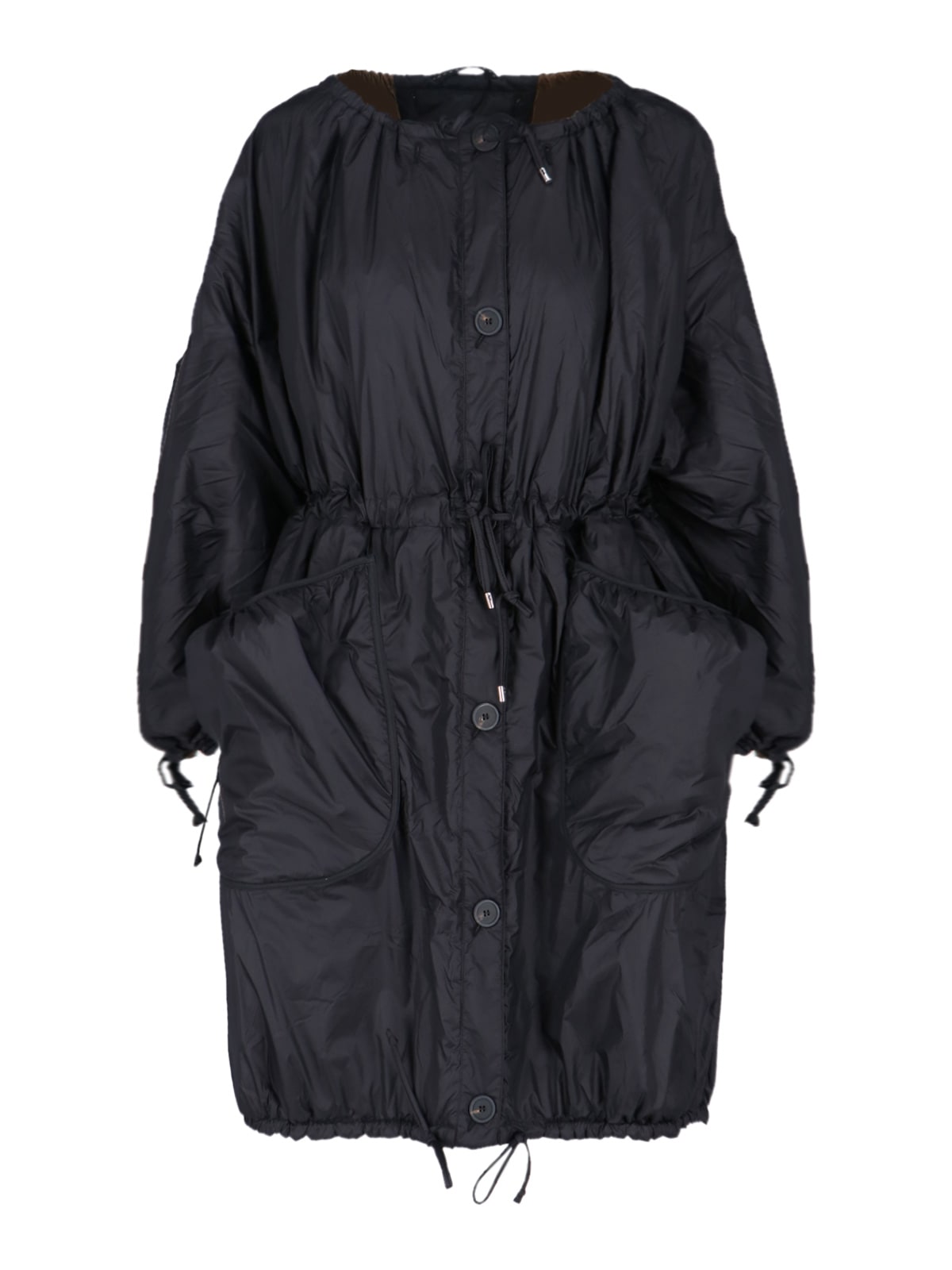 Marfa Stance Parachute Reversible Parka In Black