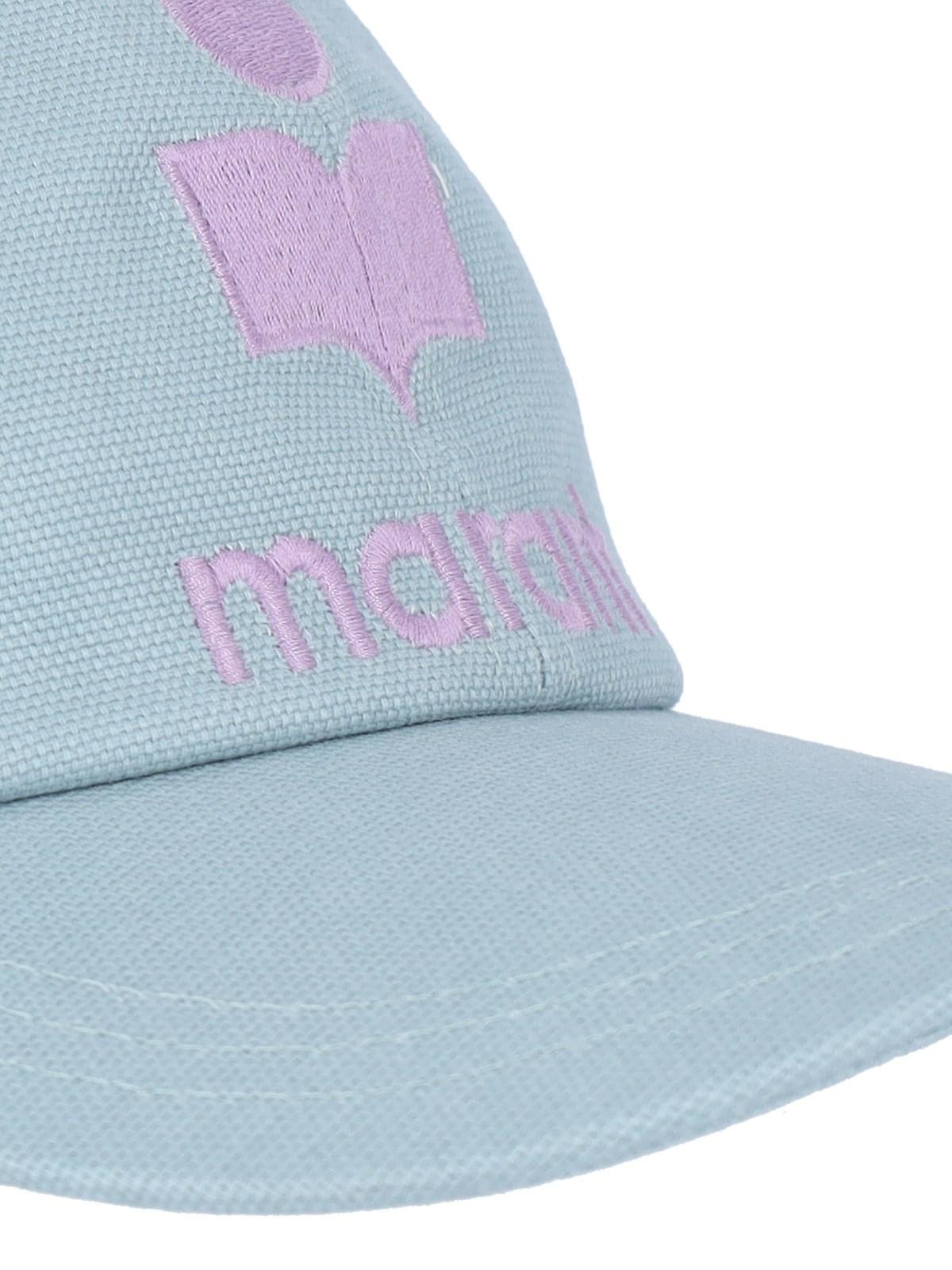 Isabel Marant Women's Tyron Logo Canvas Baseball Cap In Aqua