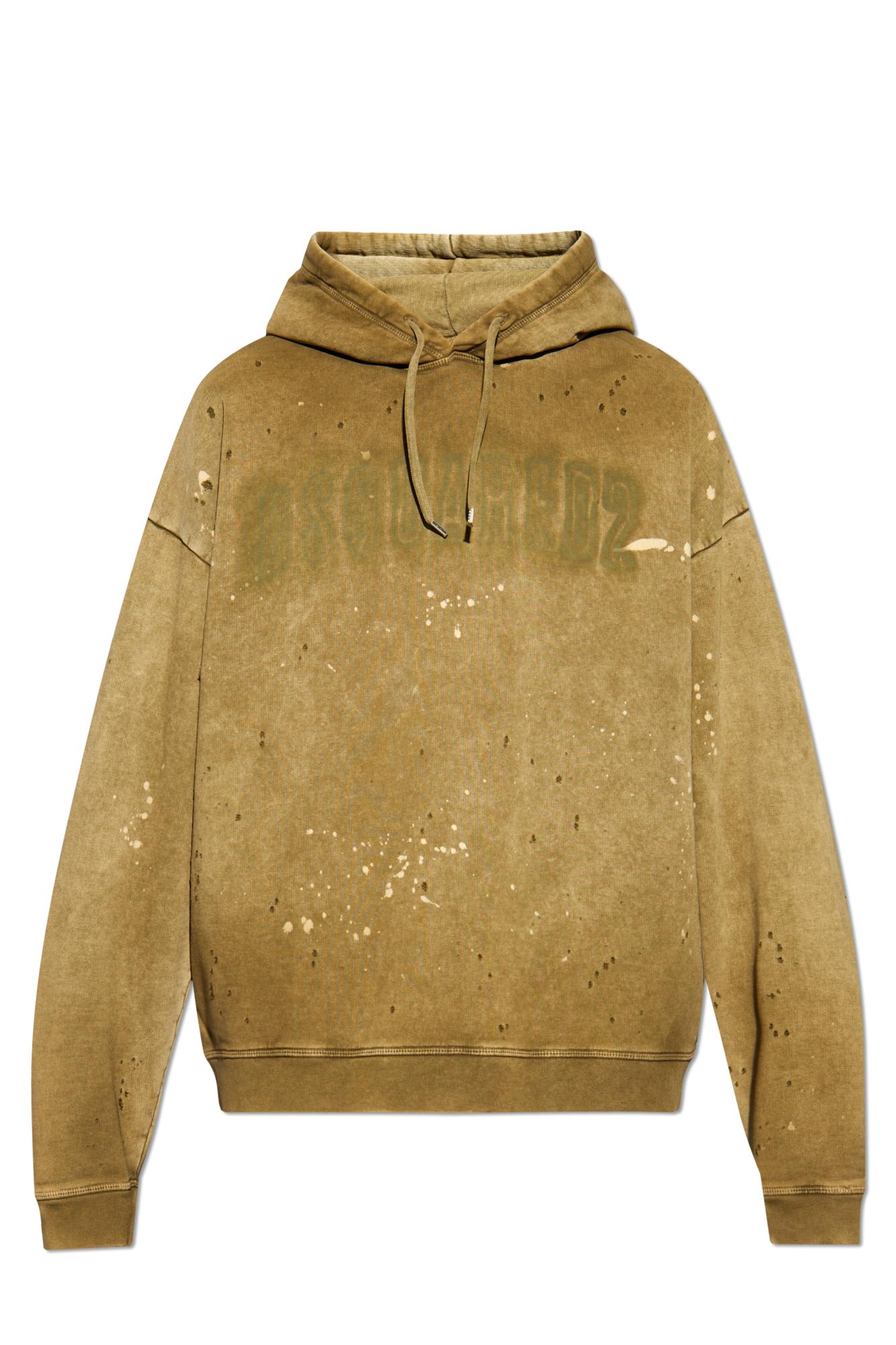 Shop Dsquared2 Sweatshirt With A `vintage` Effect In Fir Green