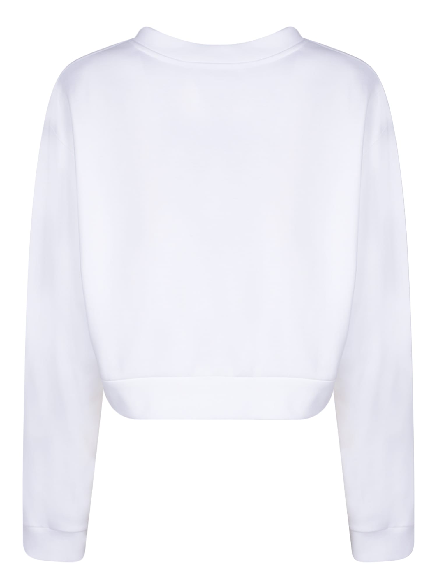 Shop Dolce & Gabbana Embroidered Logo White Sweatshirt