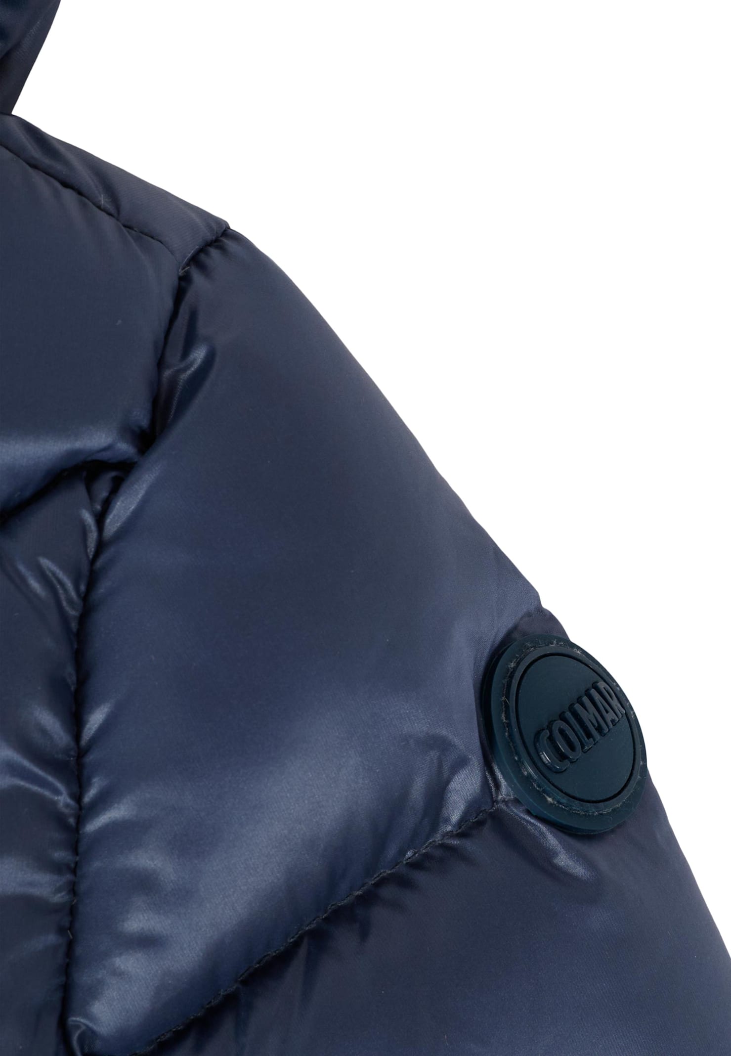 Colmar Blue Down Jacket For Baby Boy With Logo In Blue