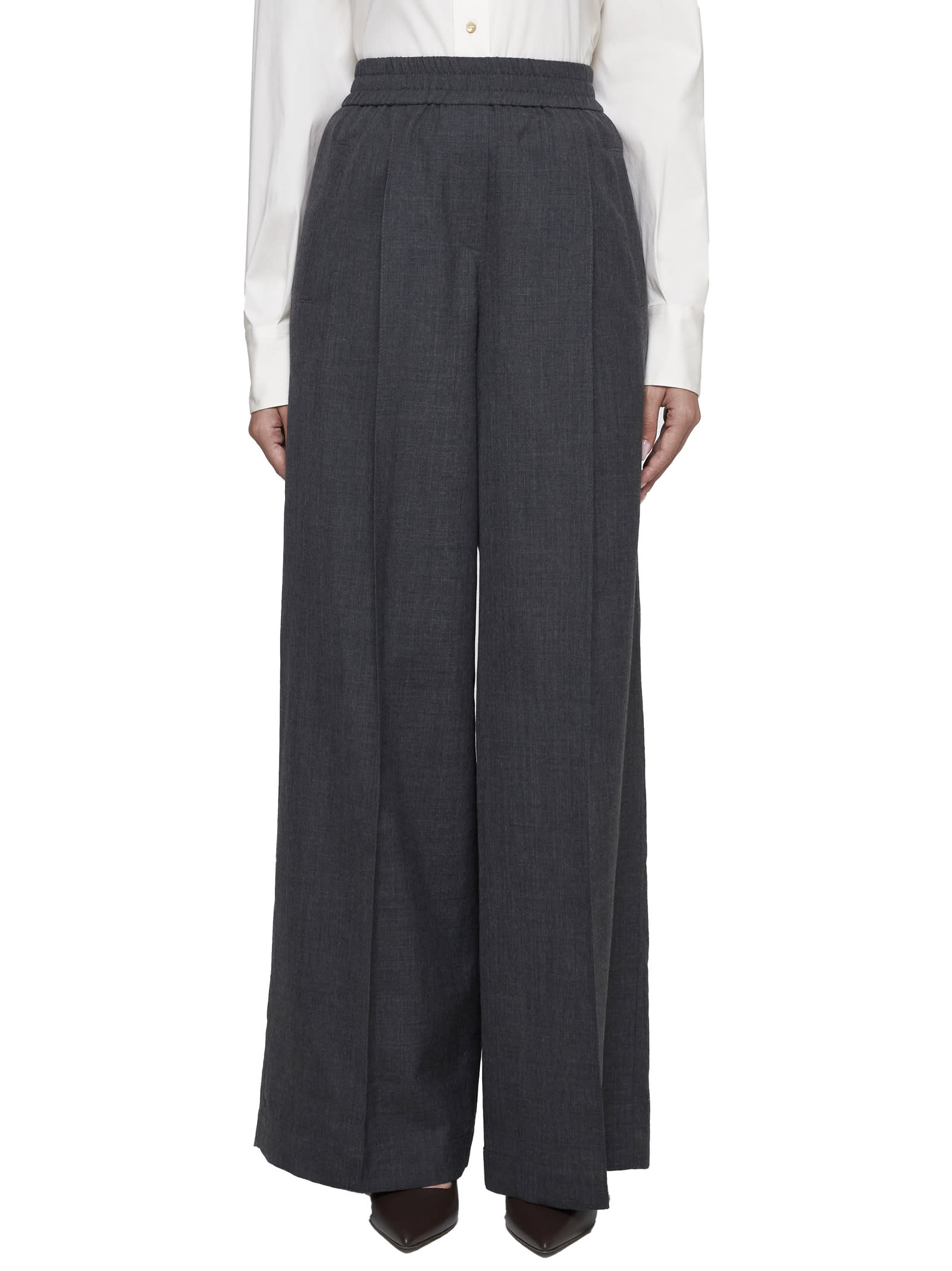 Shop Brunello Cucinelli Pants In Grey