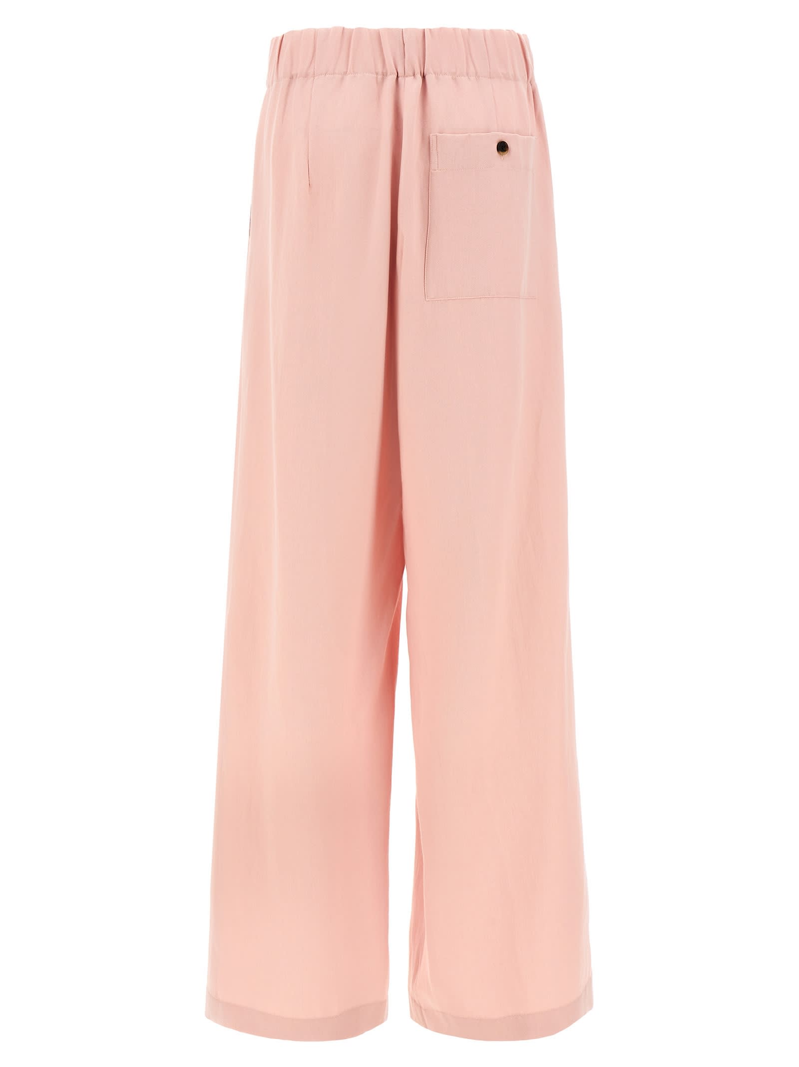 Dries Van Noten Trousers Featuring Back Pocket And Wide Leg In Pink
