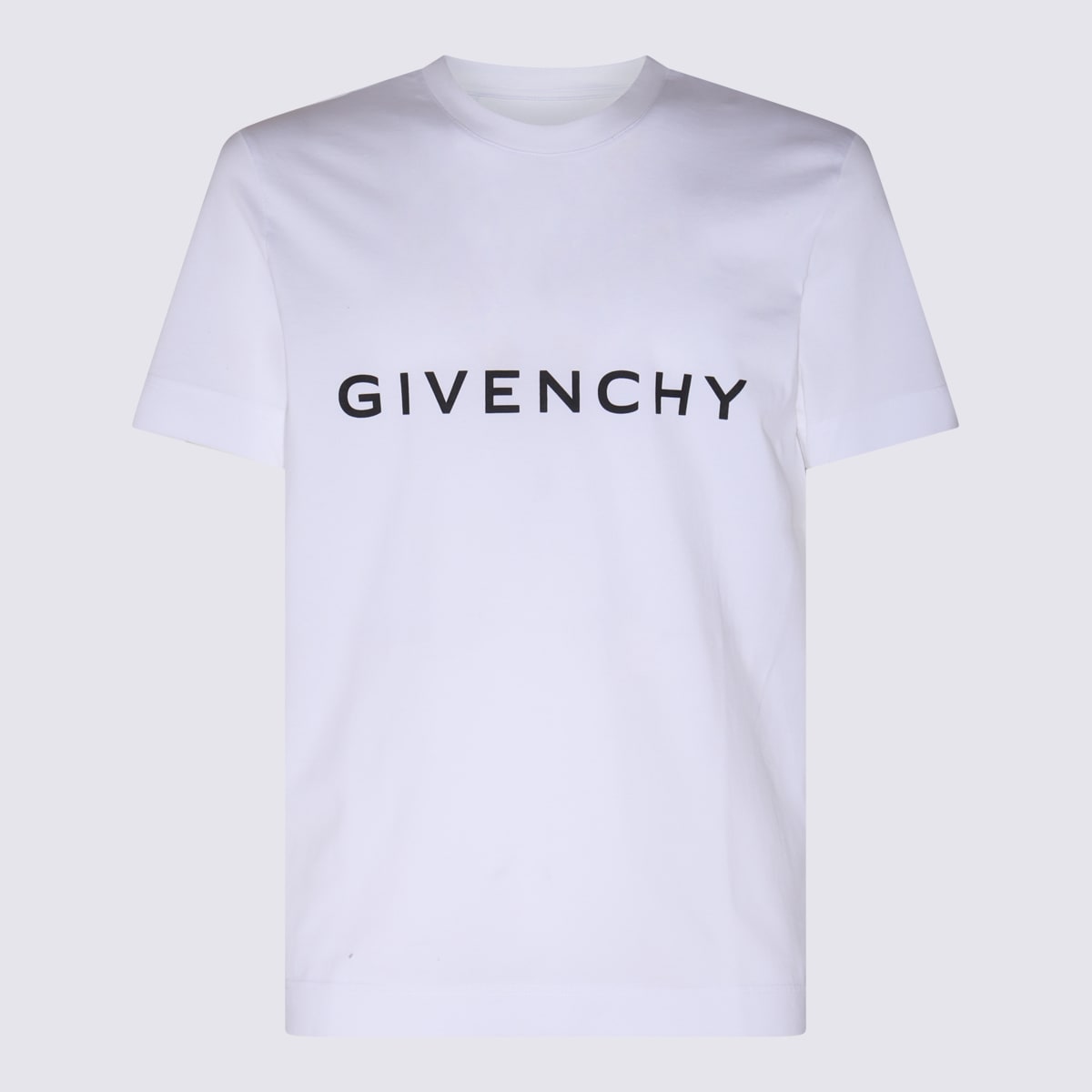 Shop Givenchy White Cotton Logo T-shirt