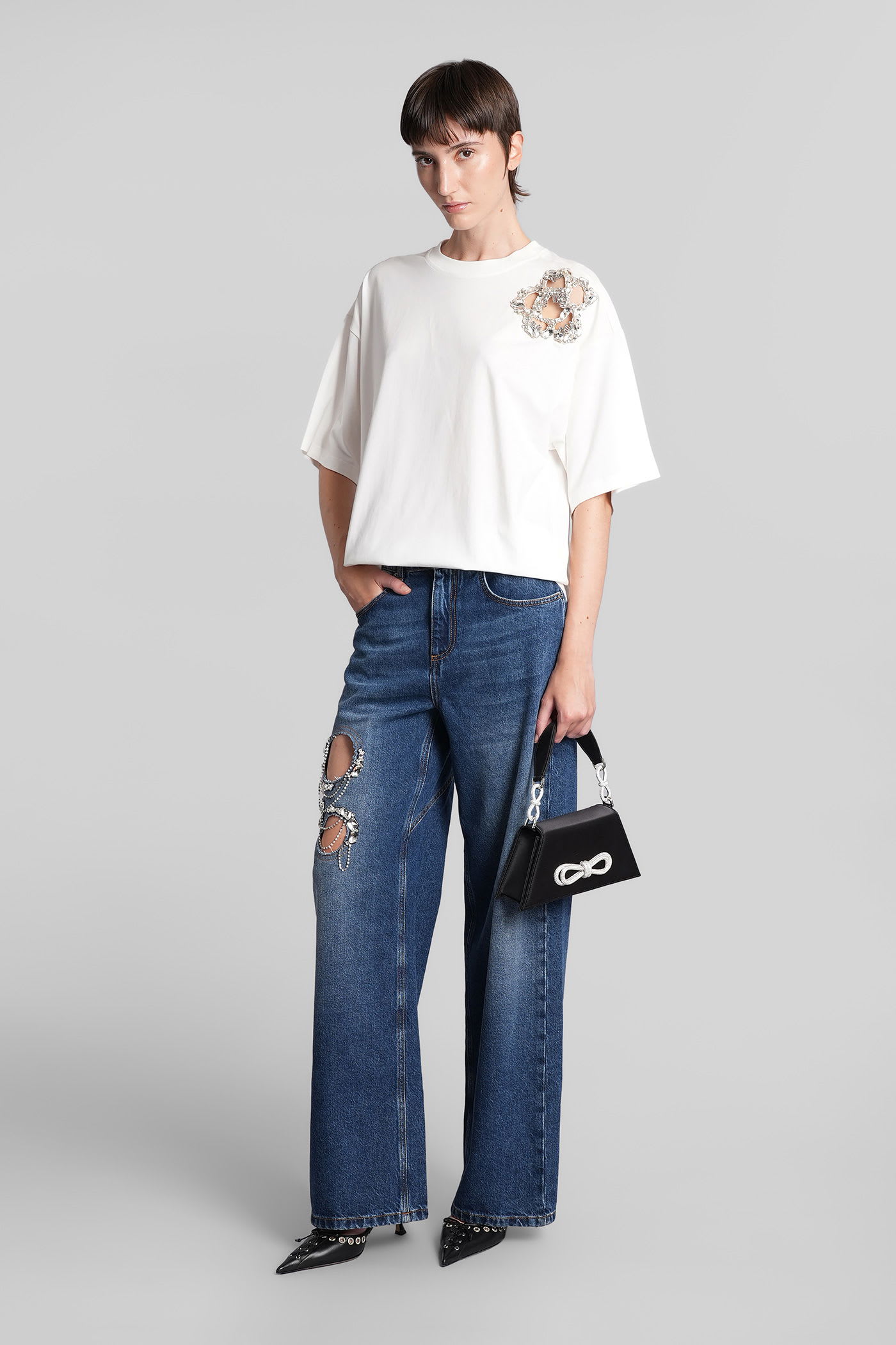 Area Jeans In Blue Cotton In Blue