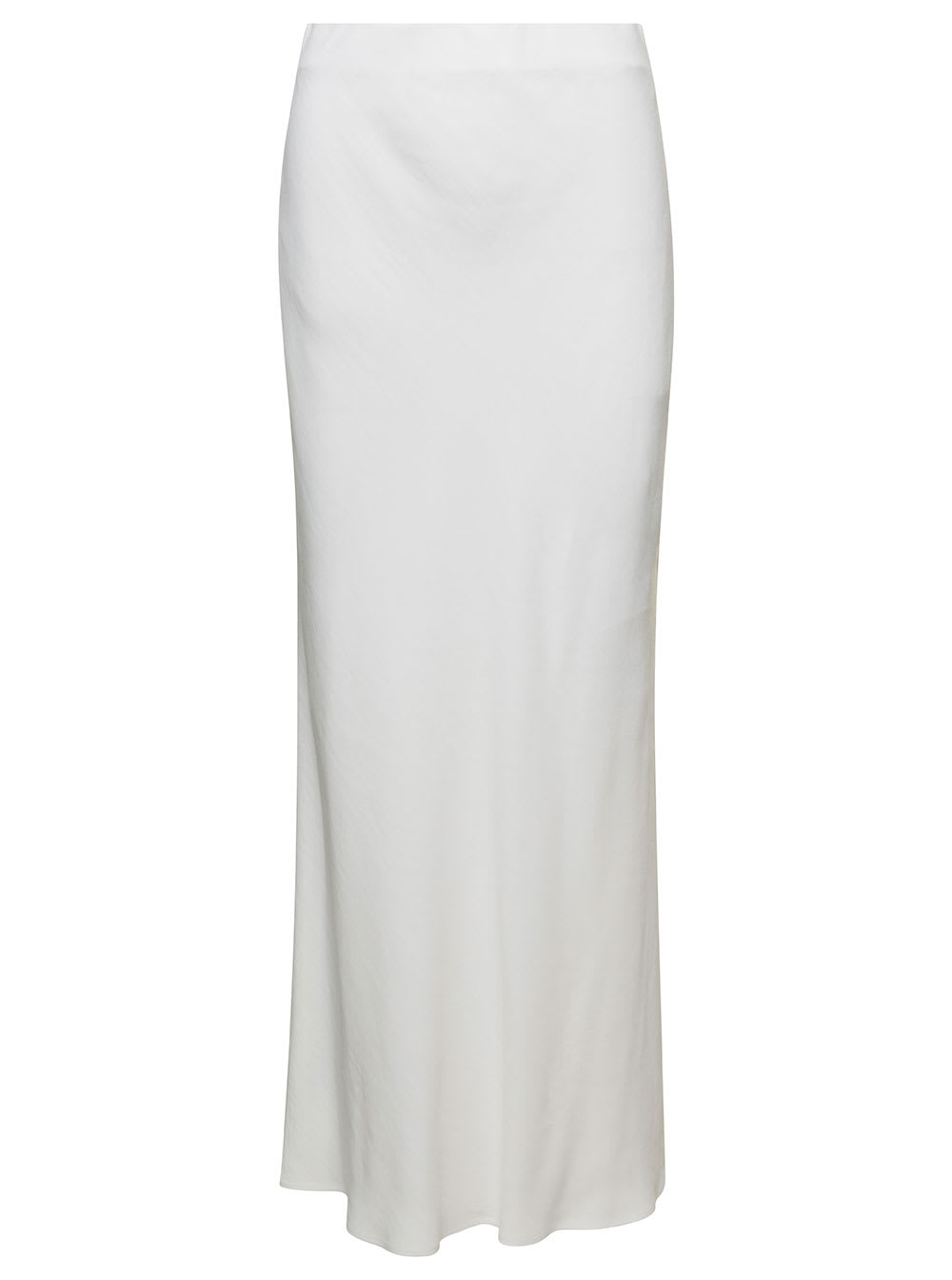 Brunello Cucinelli White Longuette Tube Skirt In Viscose Woman