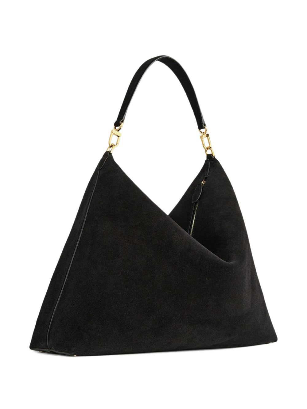 Totême Suede Leather Tote Bag In Black