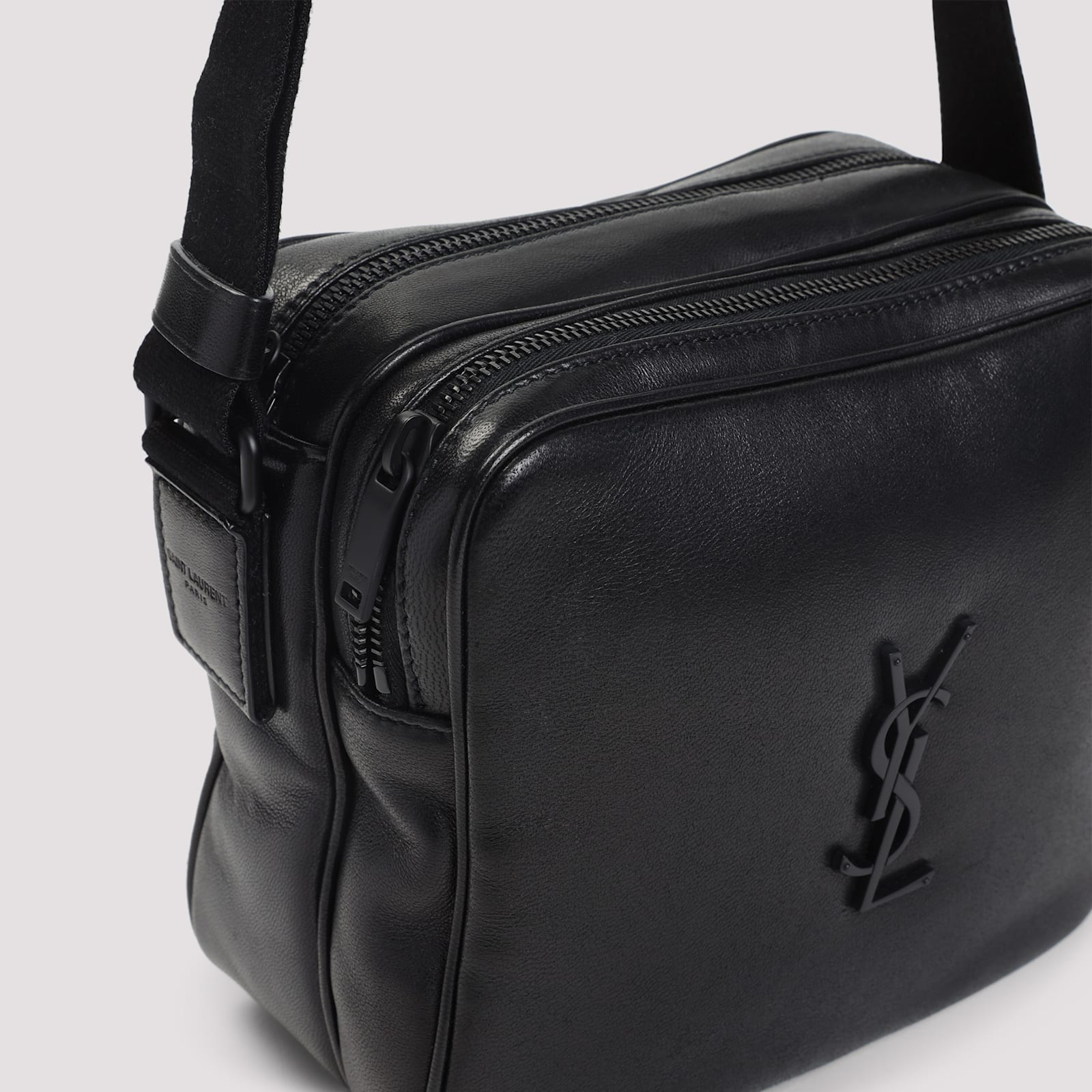 Saint Laurent Ysl Cube Shoulder Bag In Black