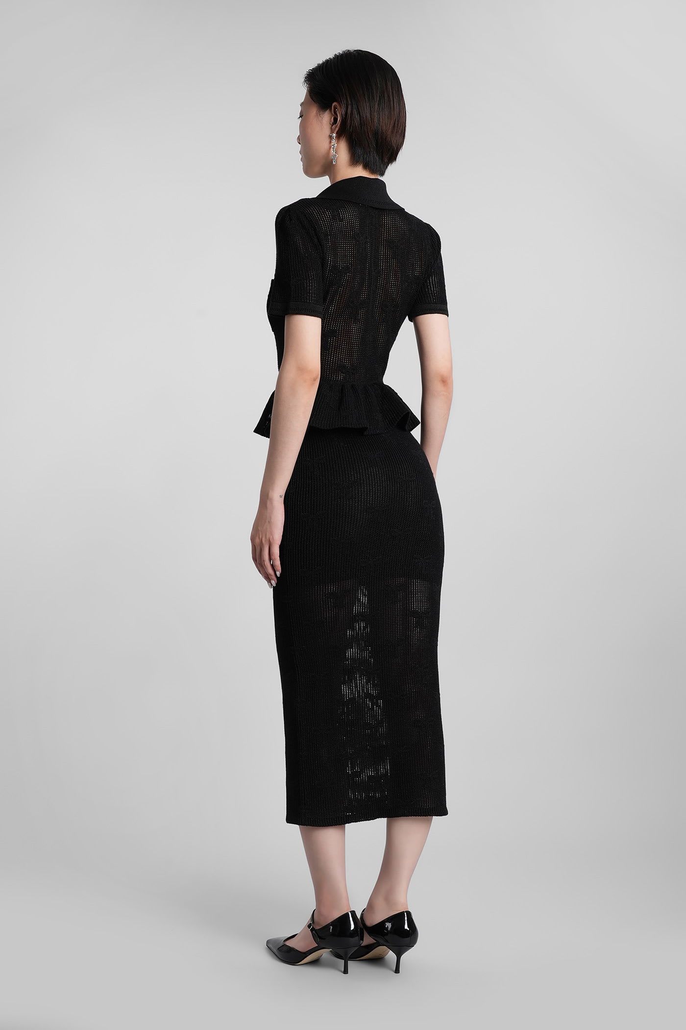 Self-portrait In Black Cotton In Black