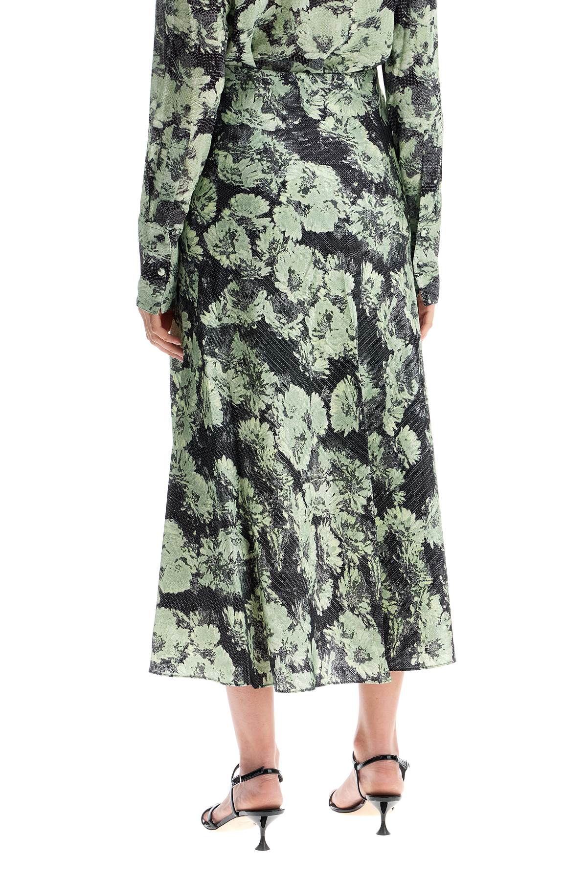 TORY BURCH PRINTED SATIN SKIRT 