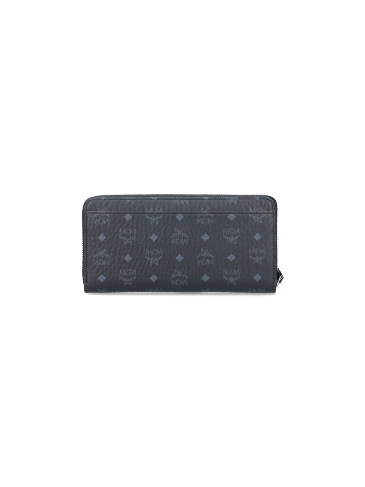 Shop Mcm Large Zip Wallet In Black