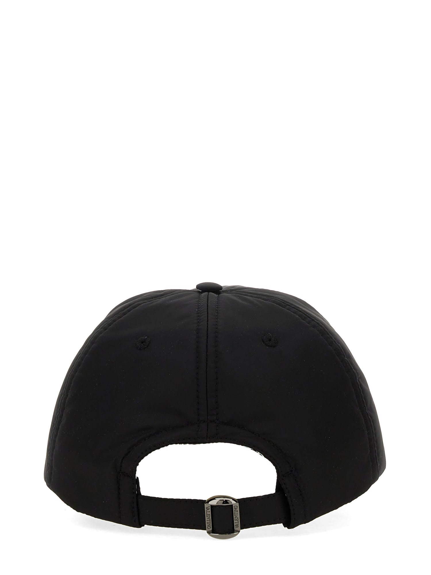 Shop Valentino Hat With Logo In Black
