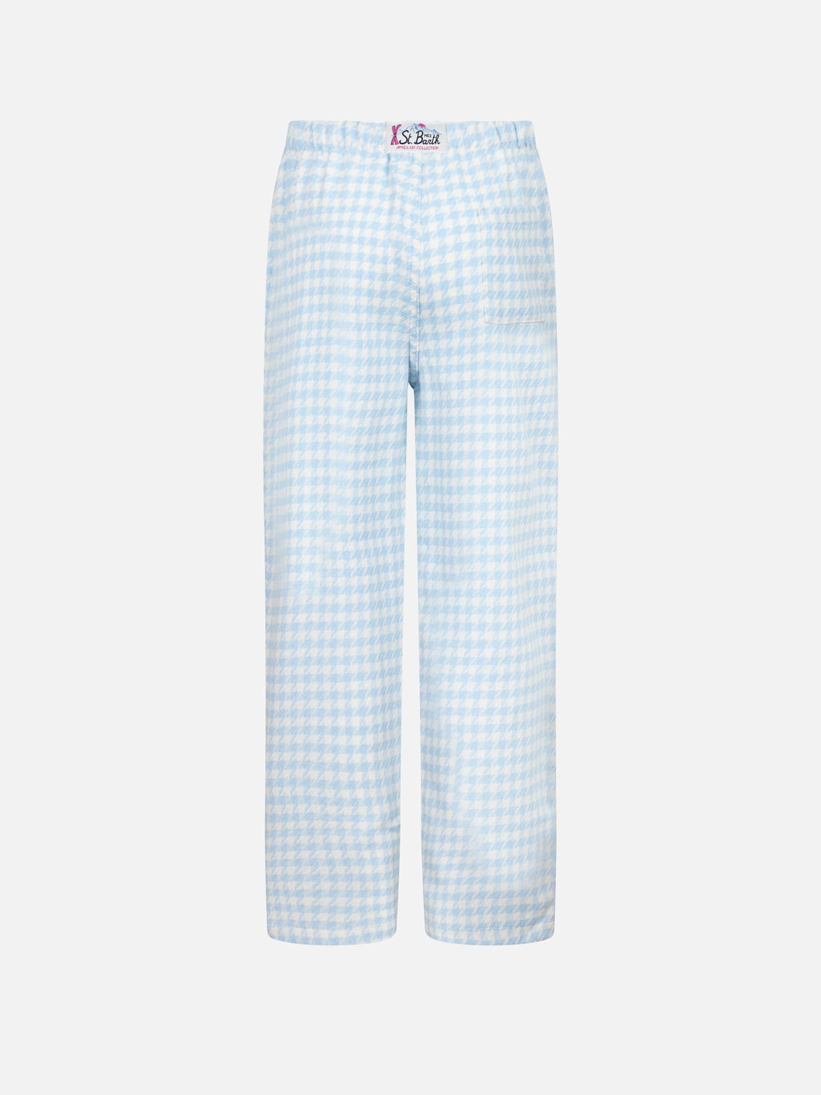 MC2 SAINT BARTH KID PAJAMA PANTS WITH PIED DE POULE PRINT 