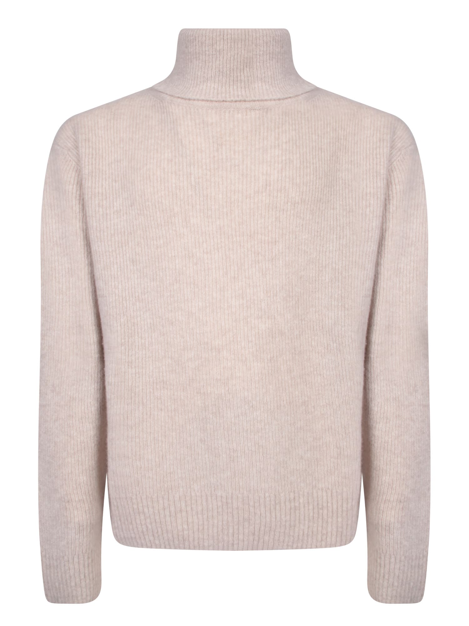 Shop Tom Ford Ivory Cashmere Silk High Neck Sweater In White