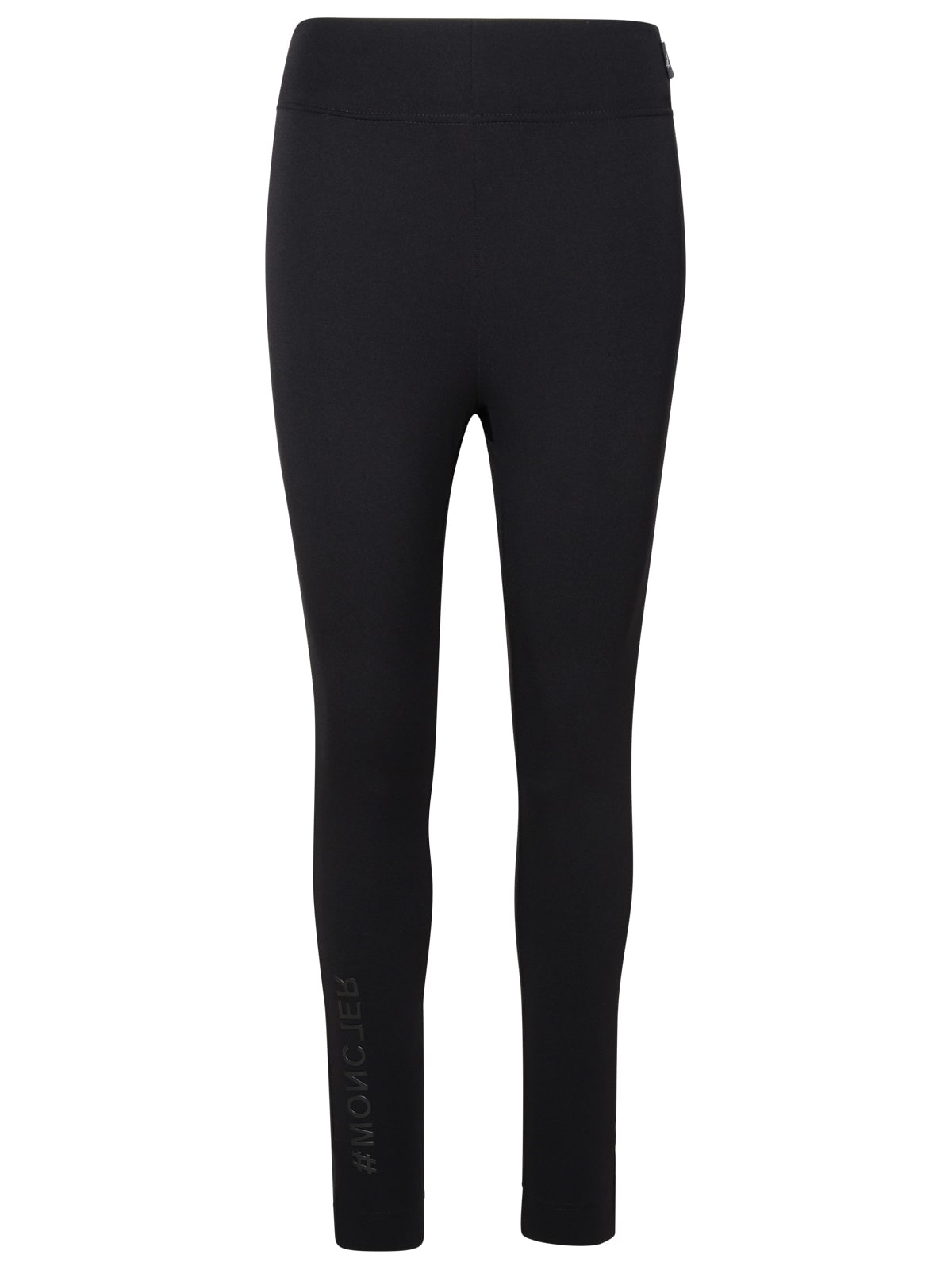 Shop Moncler Black Nylon Blend Leggings