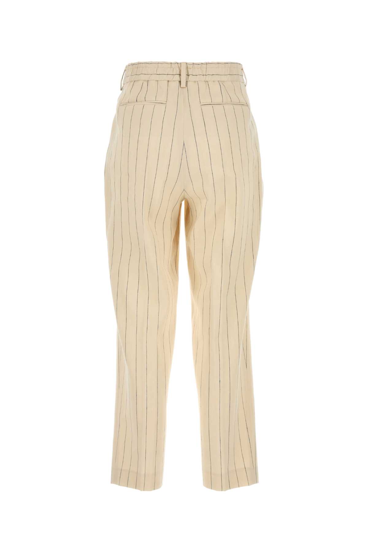Pt Torino Embroidered Linen Blend Pant