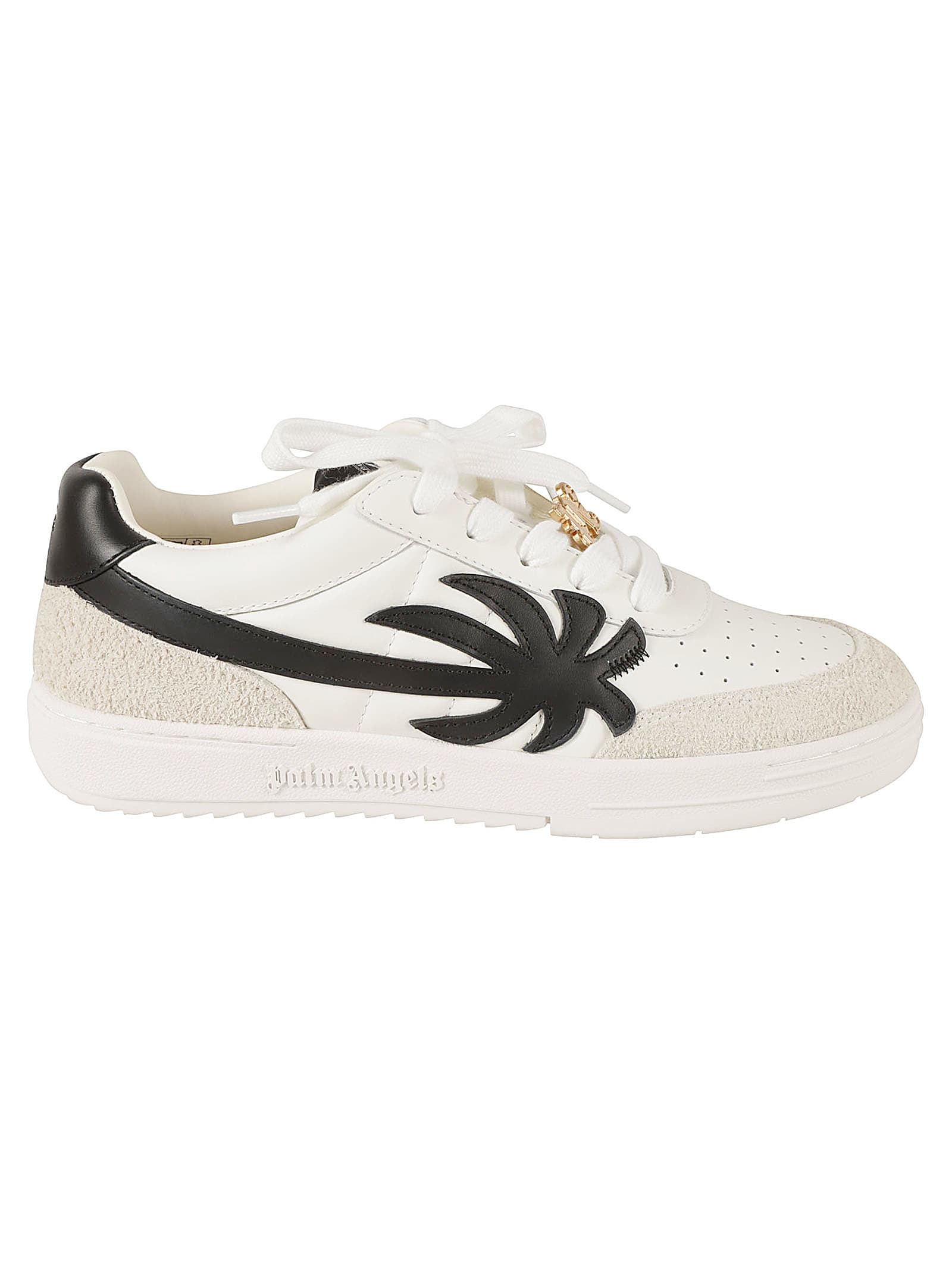 Shop Palm Angels Beach University Sneakers In White/black
