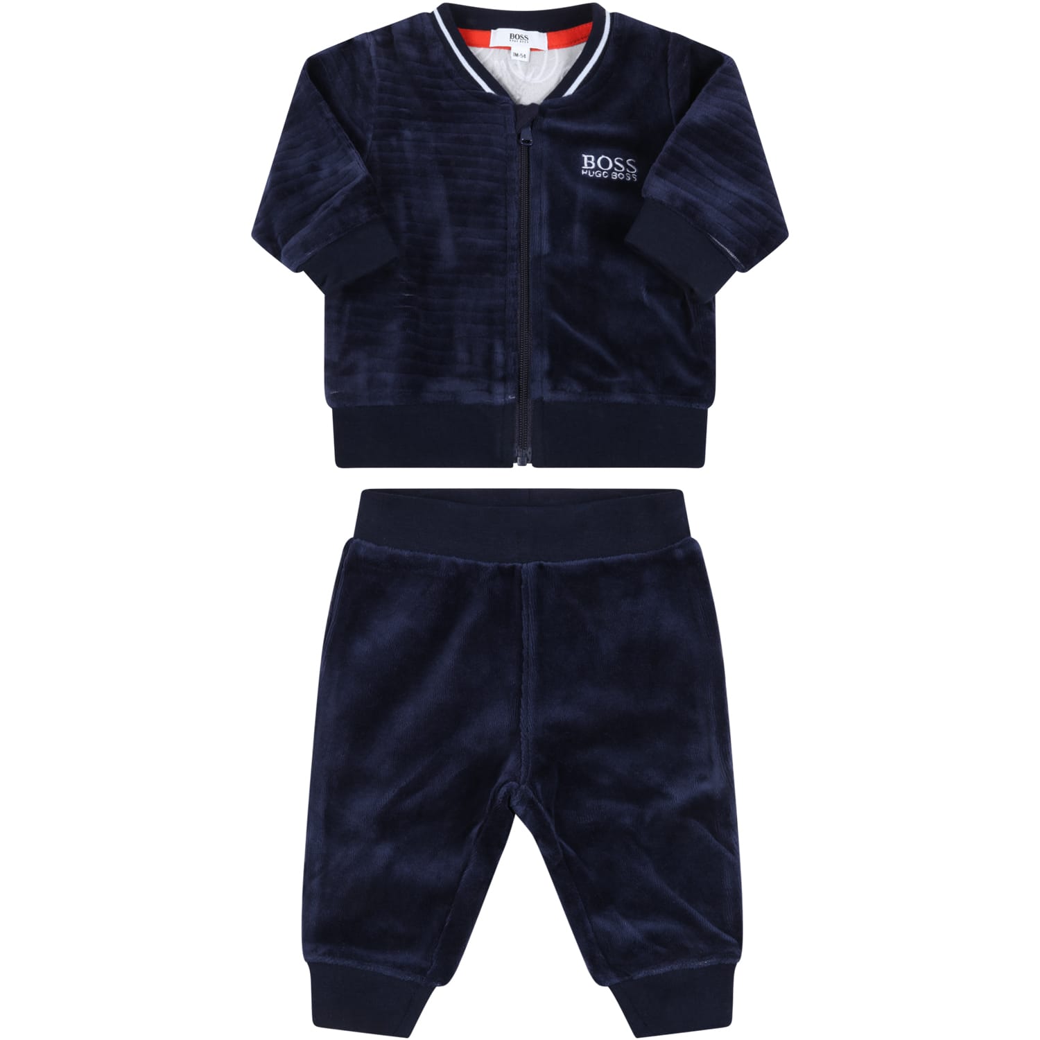 Hugo Boss Blue Tracksuit For Baby Boy With Logo