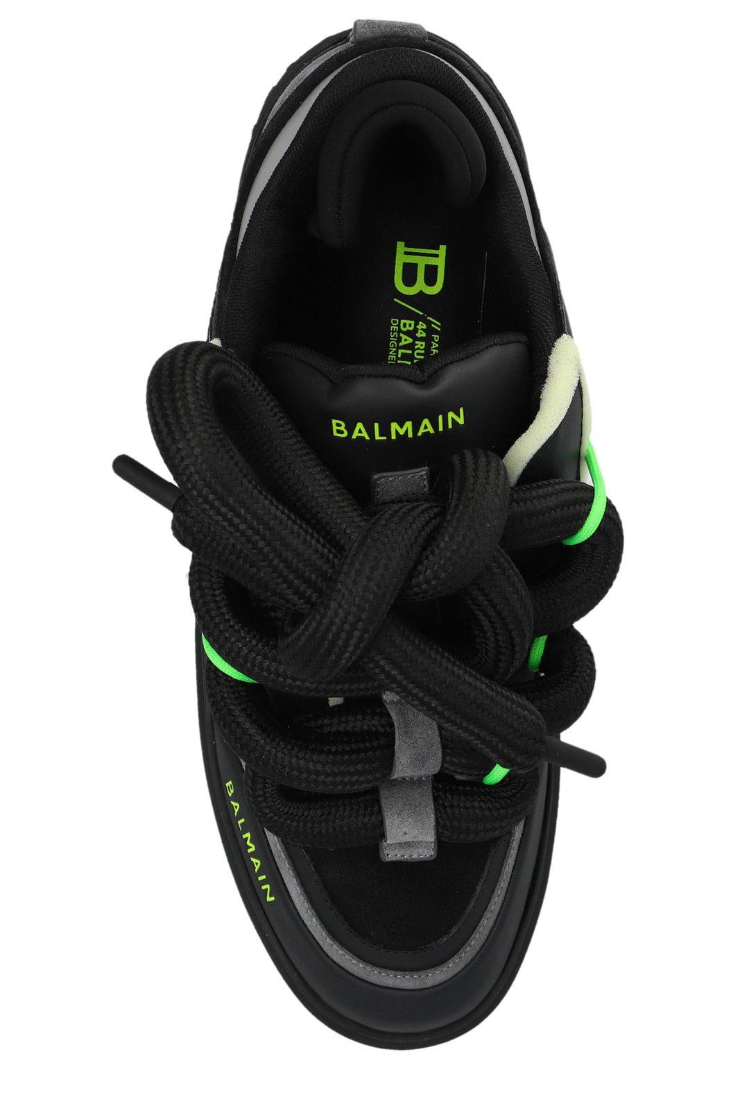 BALMAIN B-COURT PUFFY SKATE LACE-UP SNEAKERS 