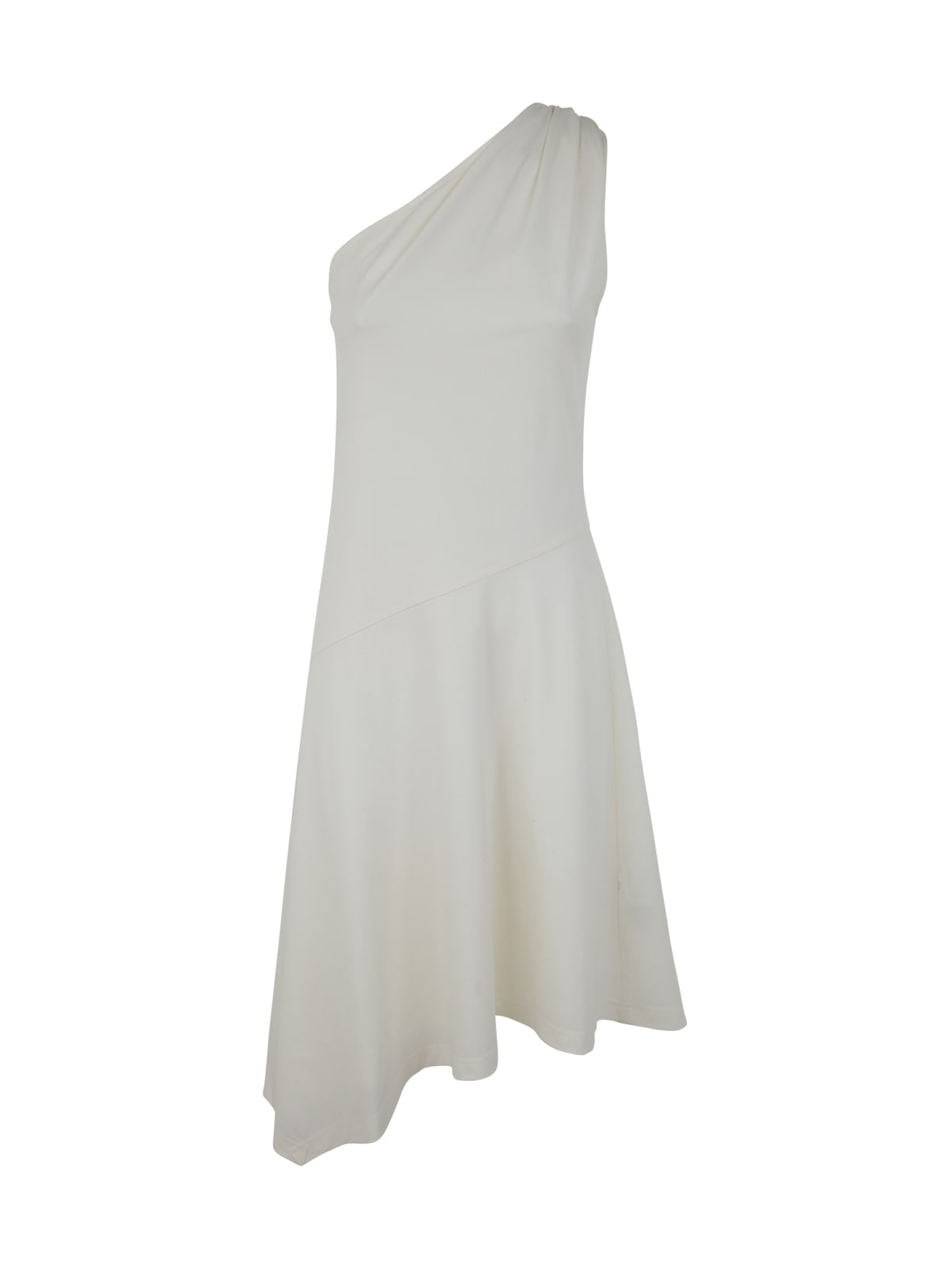 Shop Jw Anderson One Shoulder Buckle Dress In White