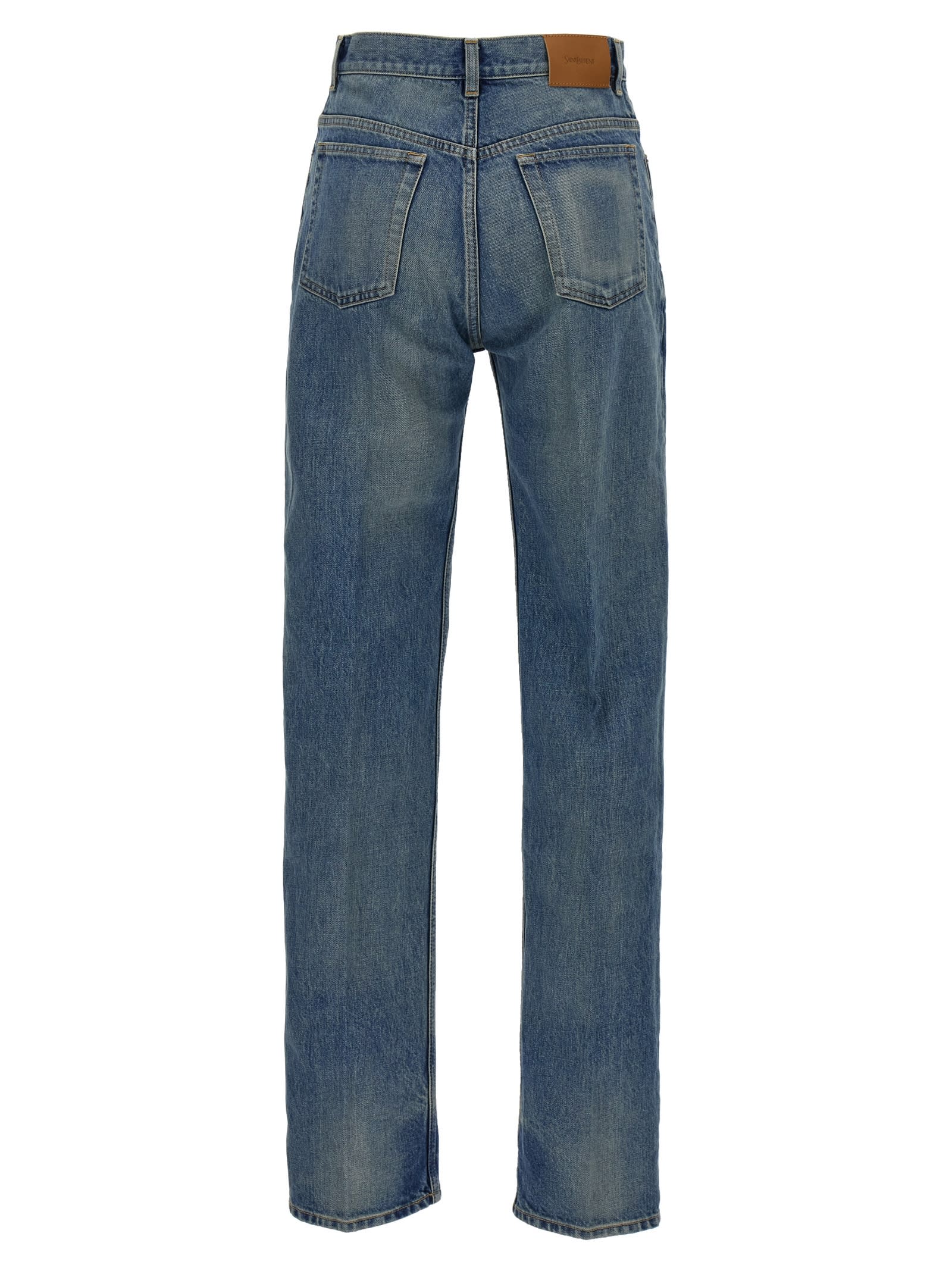 Shop Saint Laurent Benjamin Blue Jeans