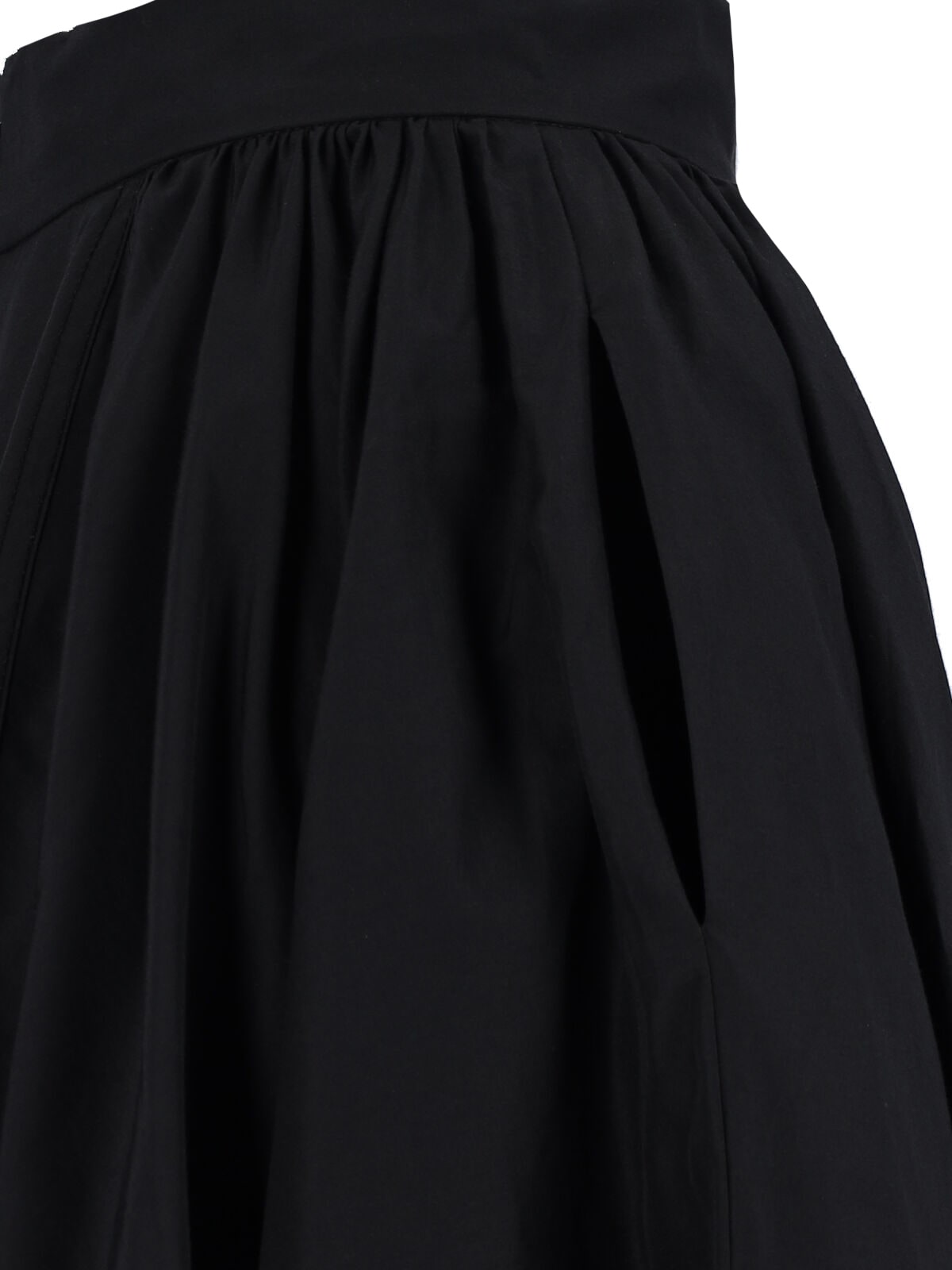 The Andamane 'victoire' High-waisted Maxi Flared Skirt In Black