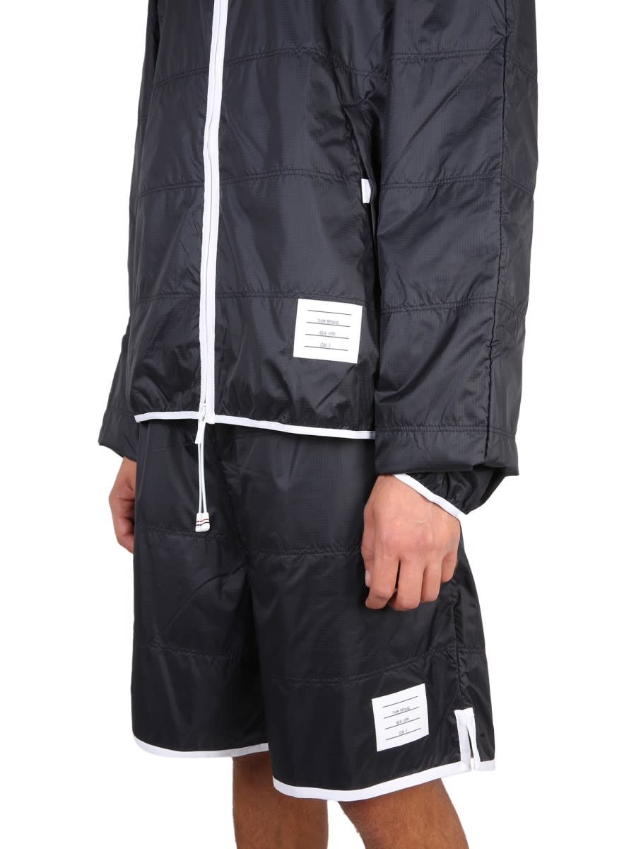 Shop Thom Browne Ripstop Sports Jacket In Blue