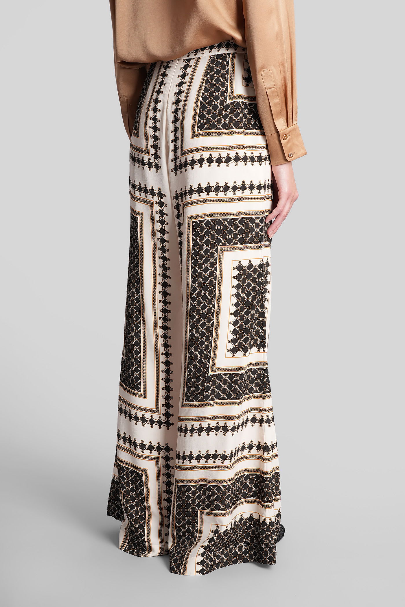 Zimmermann Geometric-print Trousers In Neutral